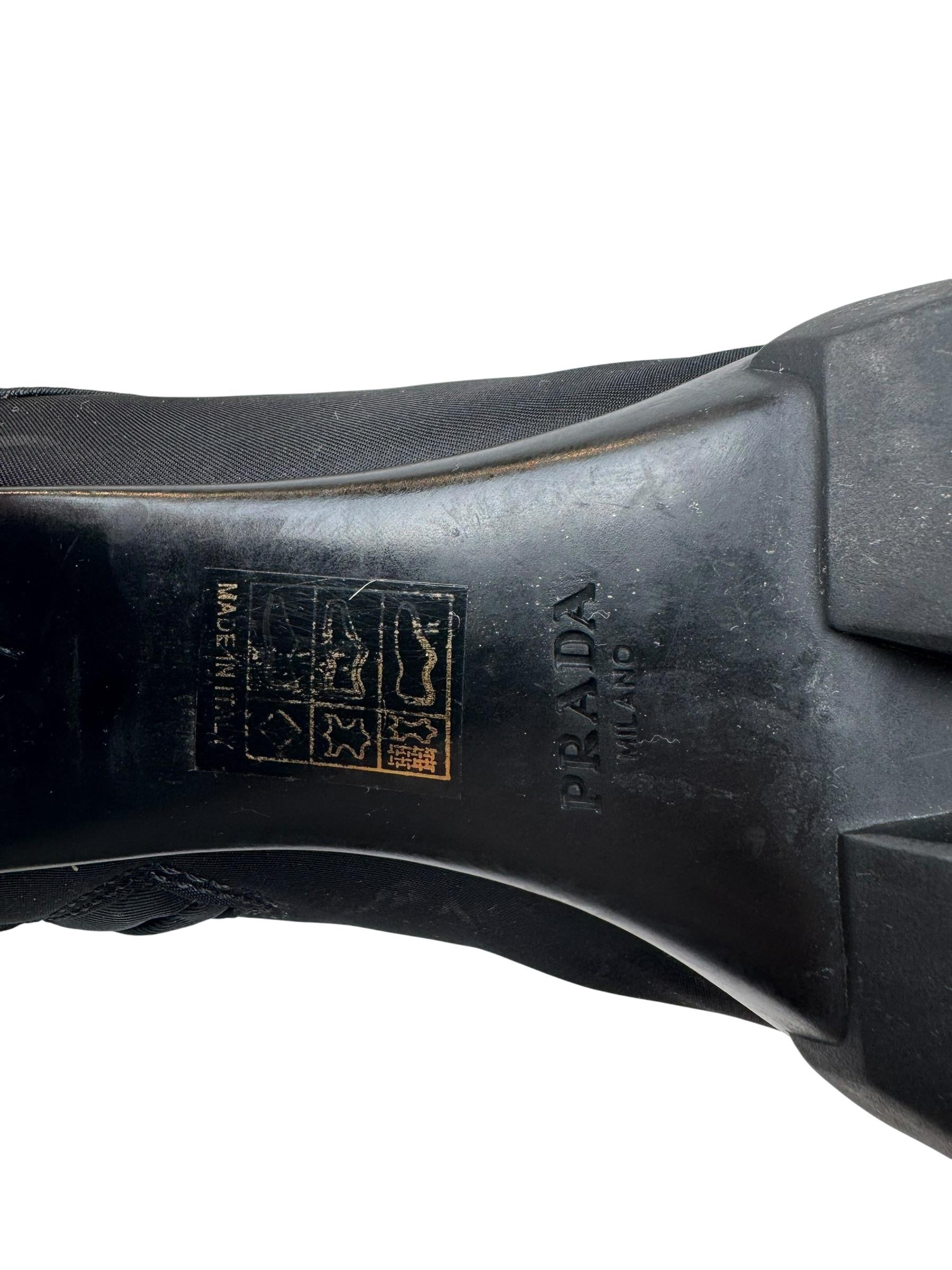 PRADA TRIANGLE LOGO BOOTS