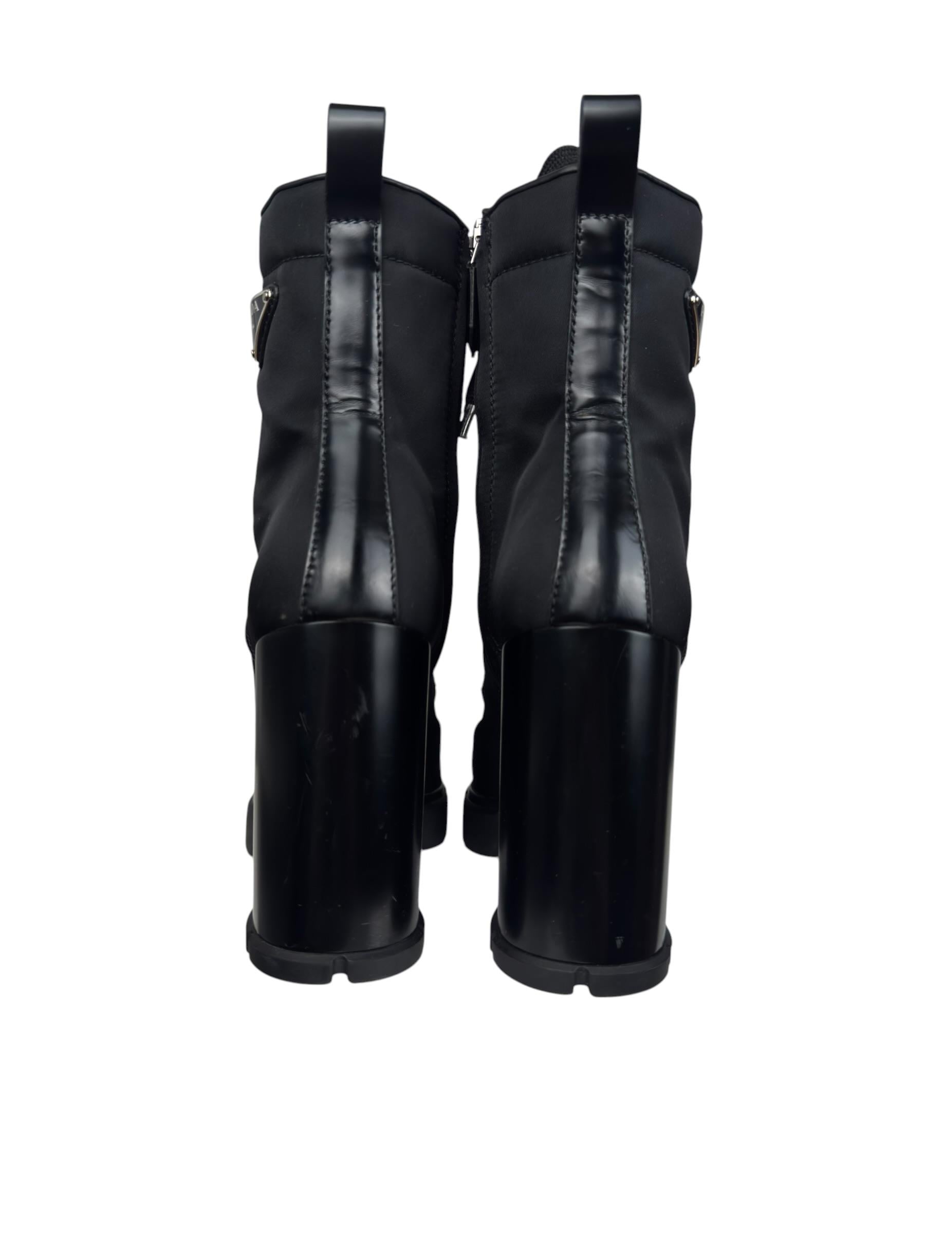 PRADA TRIANGLE LOGO BOOTS
