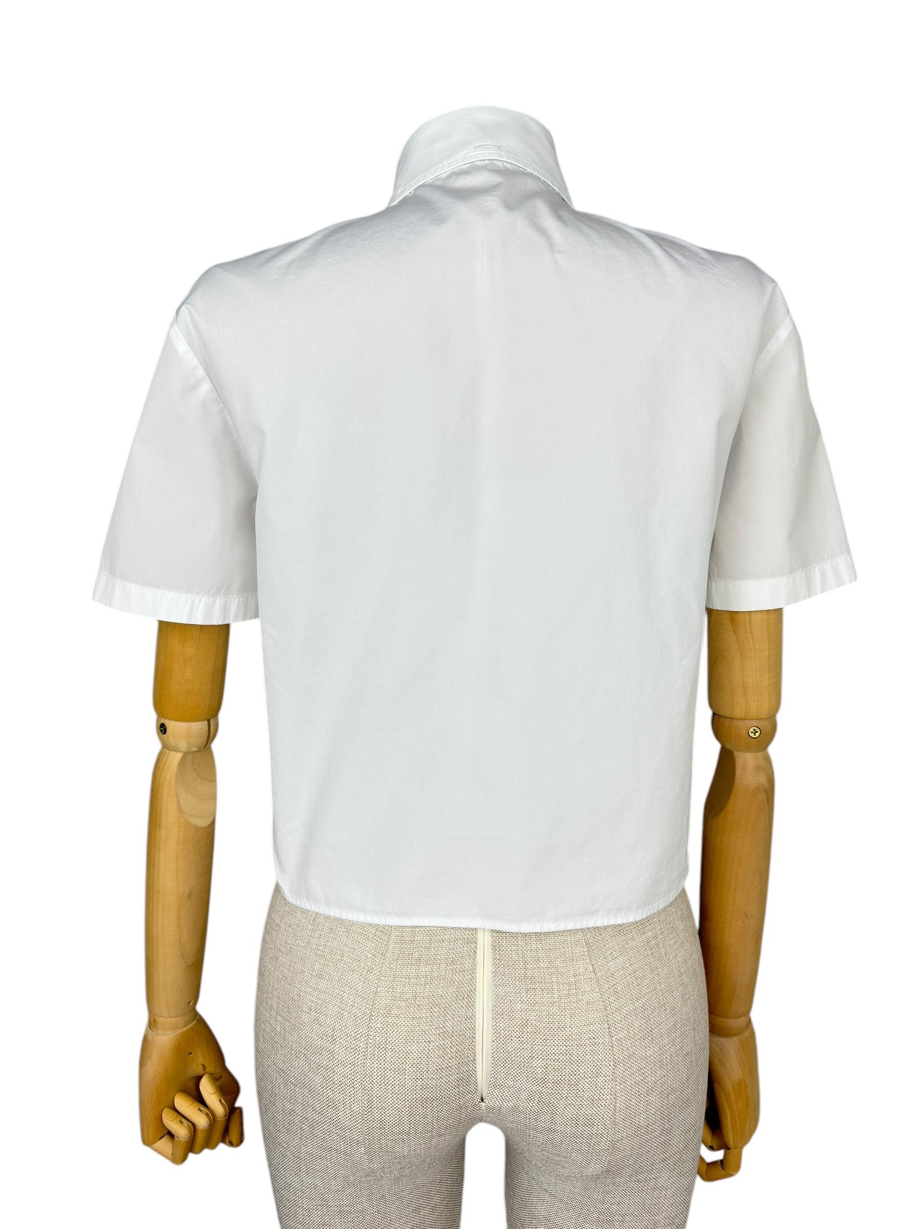 PRADA TRIANGLE LOGO POPLIN SHIRT