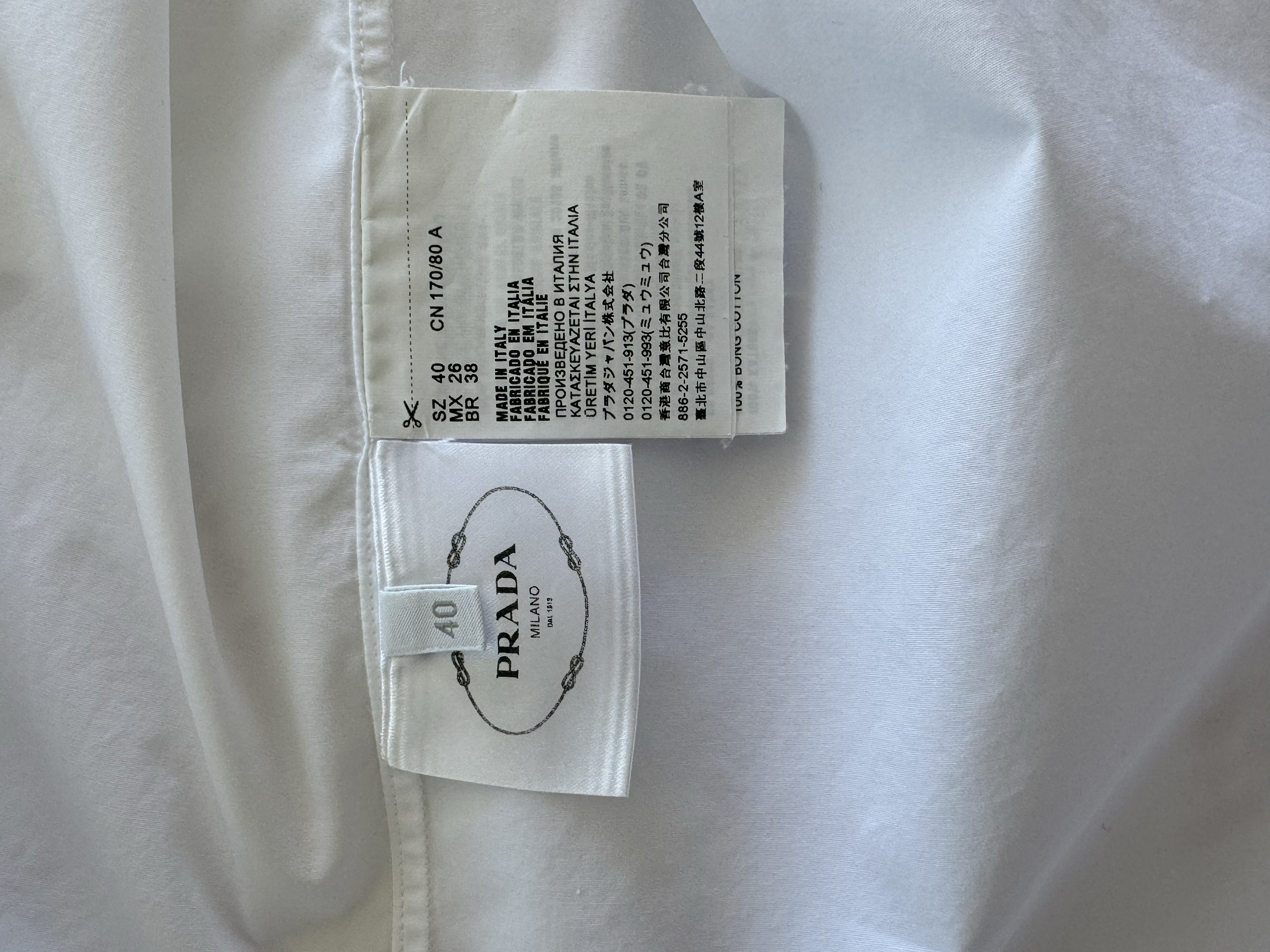 PRADA TRIANGLE LOGO POPLIN SHIRT