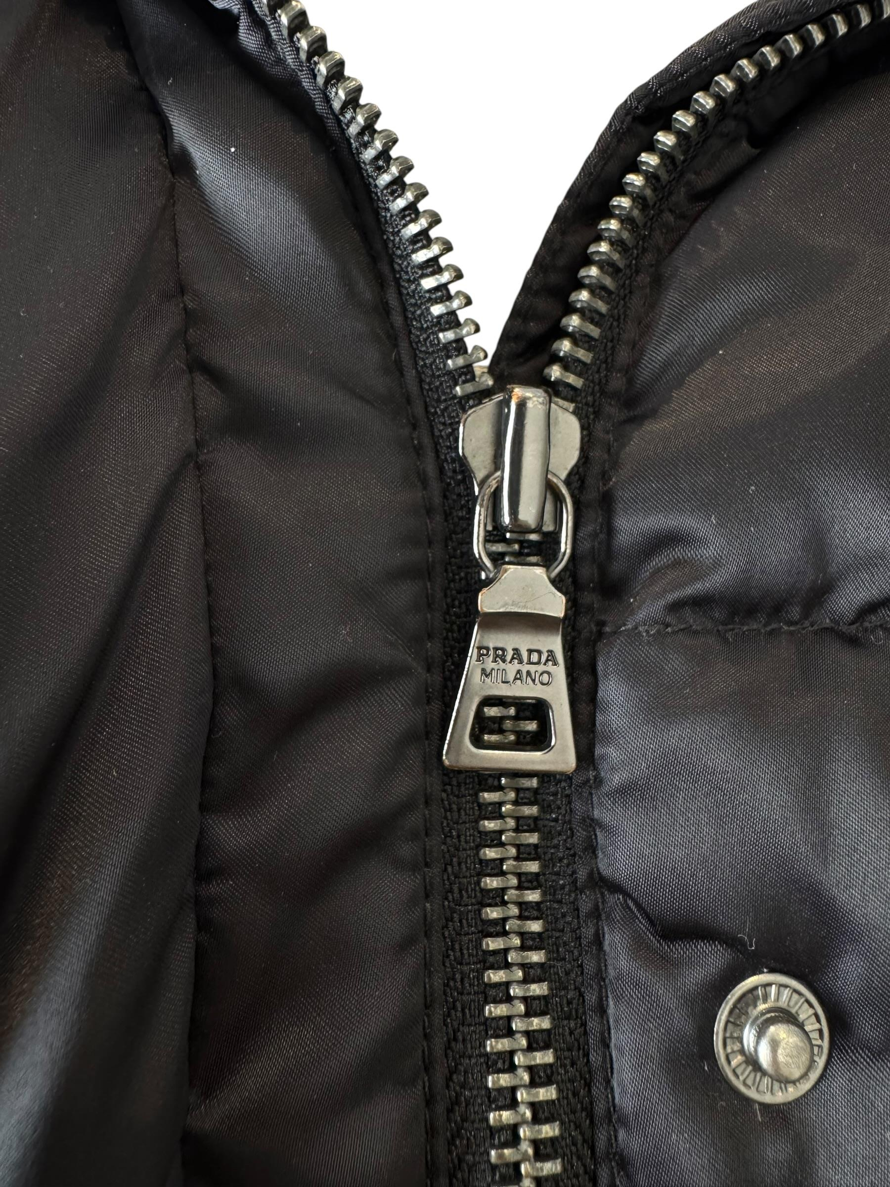 PRADA TRIANGLE LOGO PUFFER JACKET