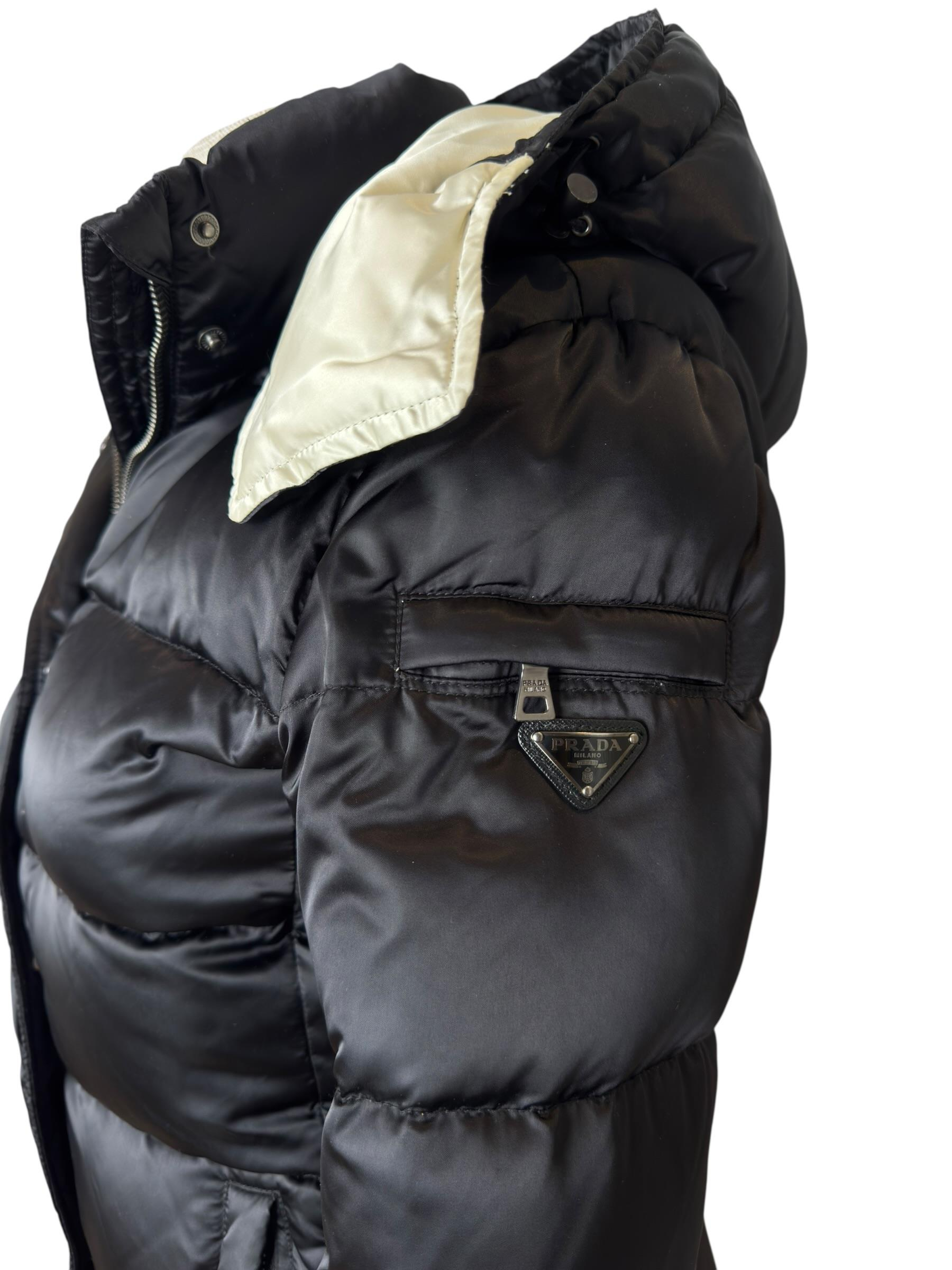 PRADA TRIANGLE LOGO PUFFER JACKET