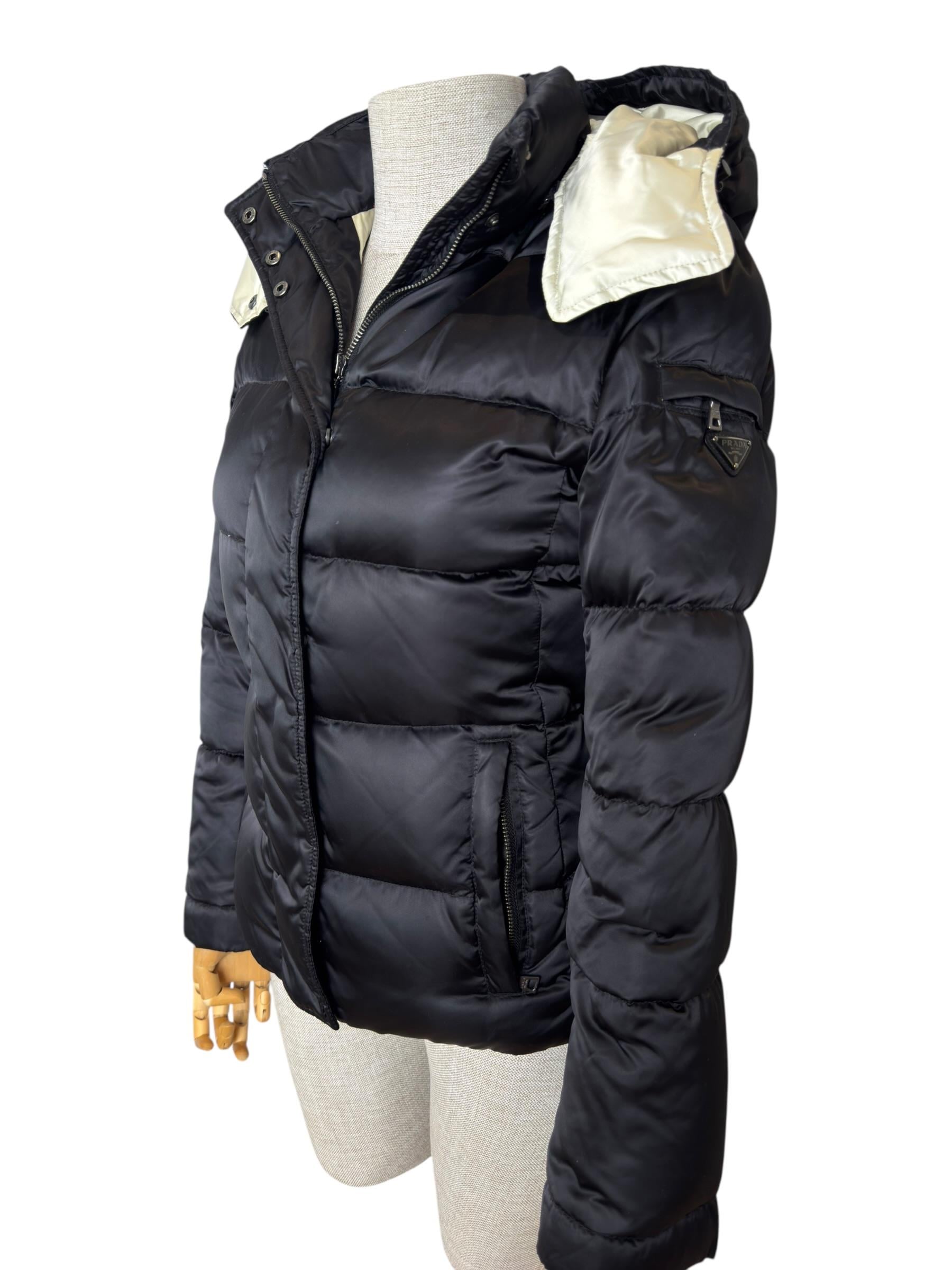 PRADA TRIANGLE LOGO PUFFER JACKET