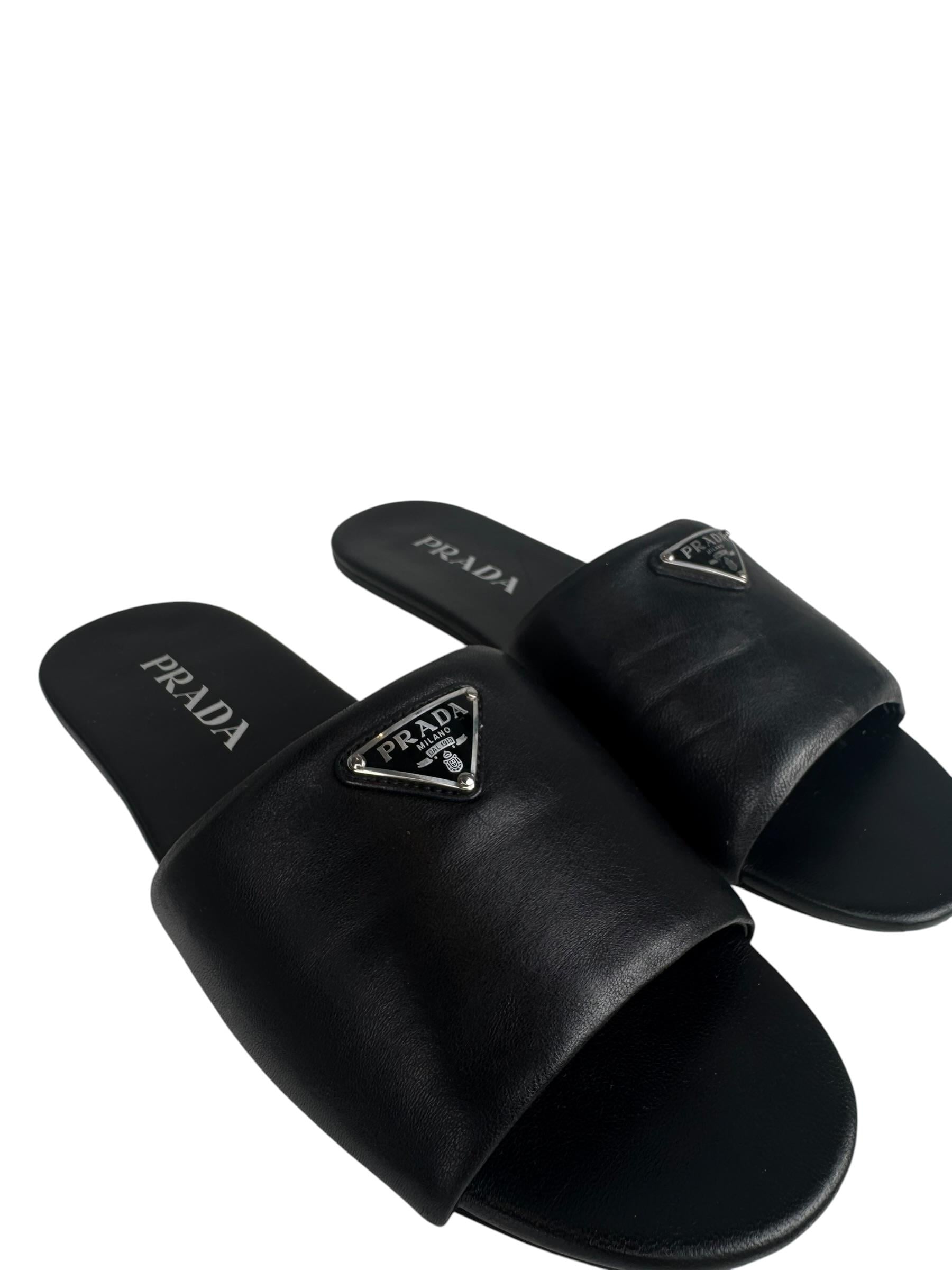 PRADA TRIANGLE LOGO SLIDES