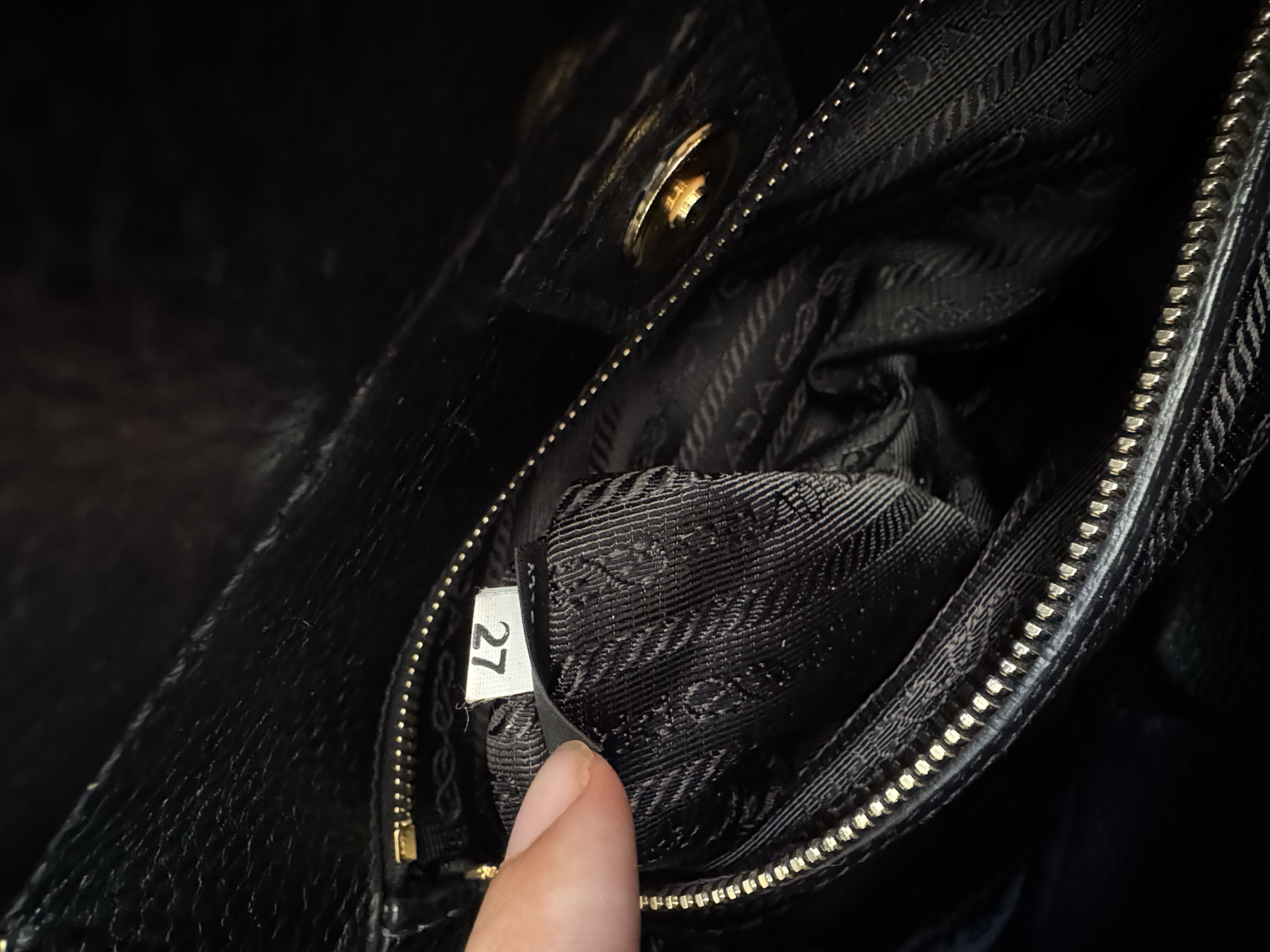 PRADA VITELLO CARNIERA LOGO FRAME TOTE 