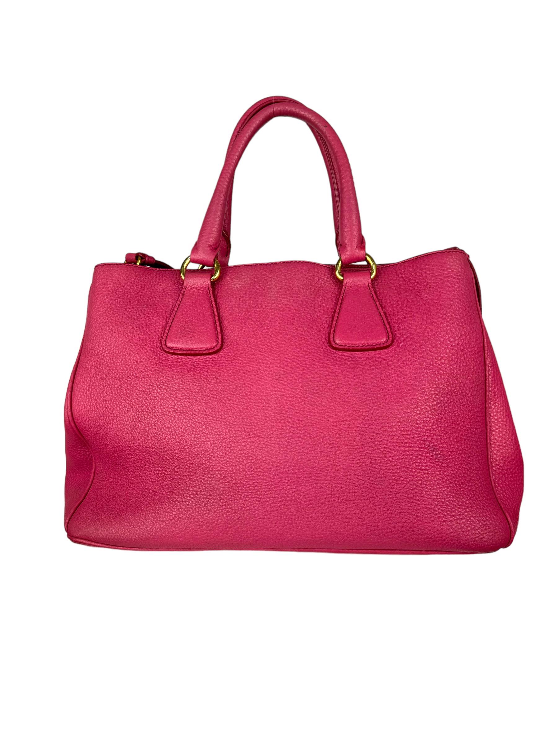 PRADA VITELLO DAINO LEATHER HANDBAG