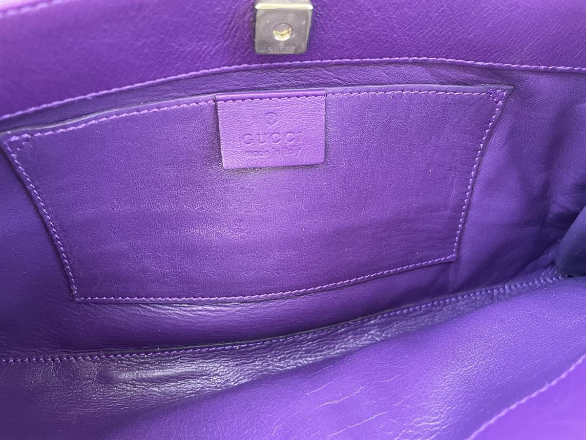 PURPLE LEATHER SHOULDER BAG