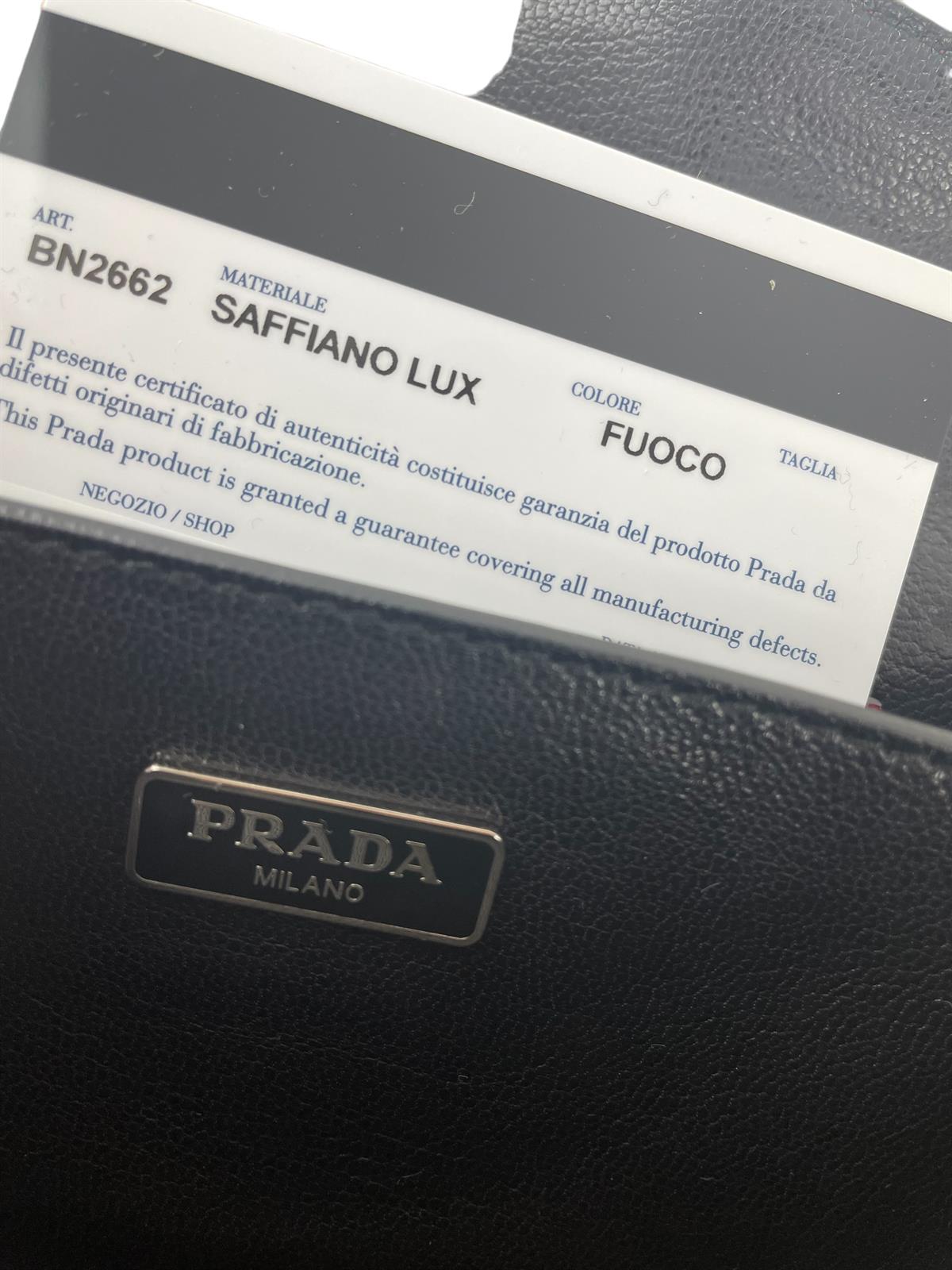 RED SAFFIANO LEATHER MICRO BAG