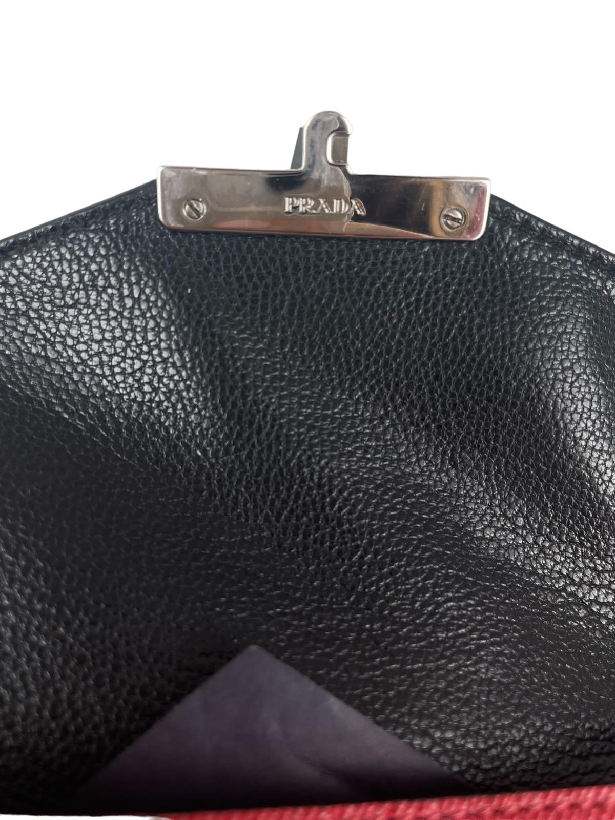 RED SAFFIANO LEATHER MICRO BAG