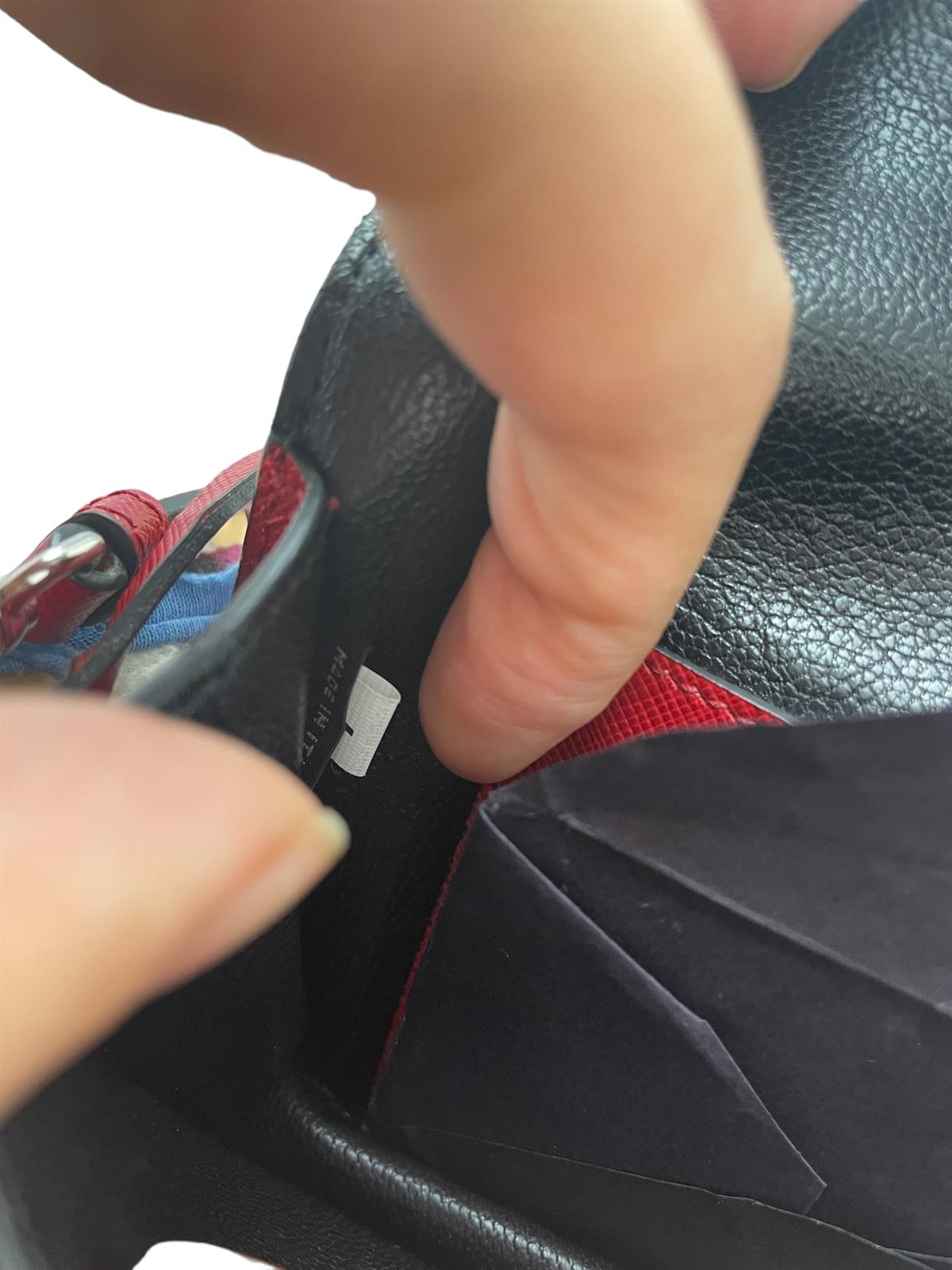 RED SAFFIANO LEATHER MICRO BAG