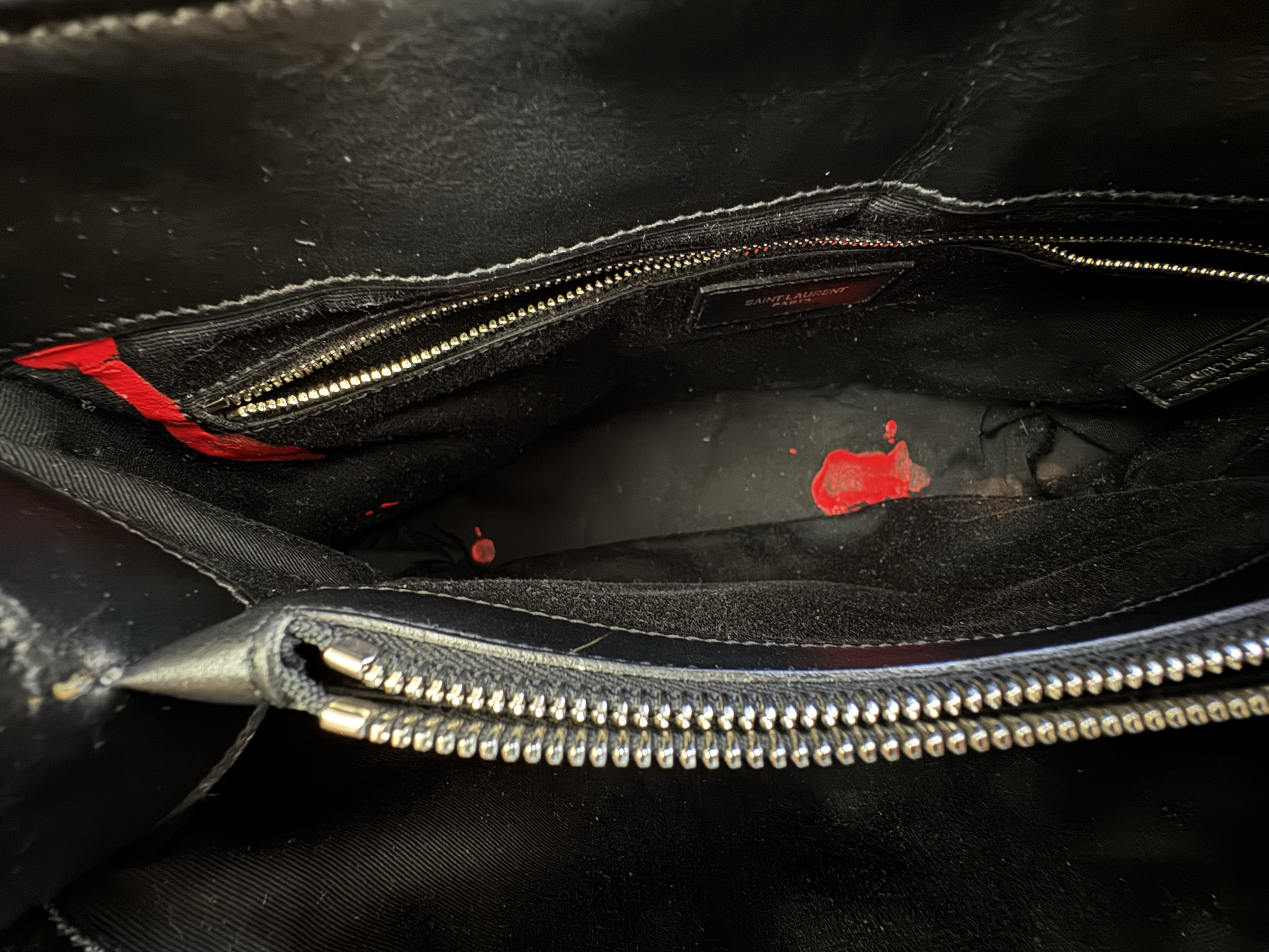SAINT LAURENT BLACK LOU LOU SHOULDER BAG 