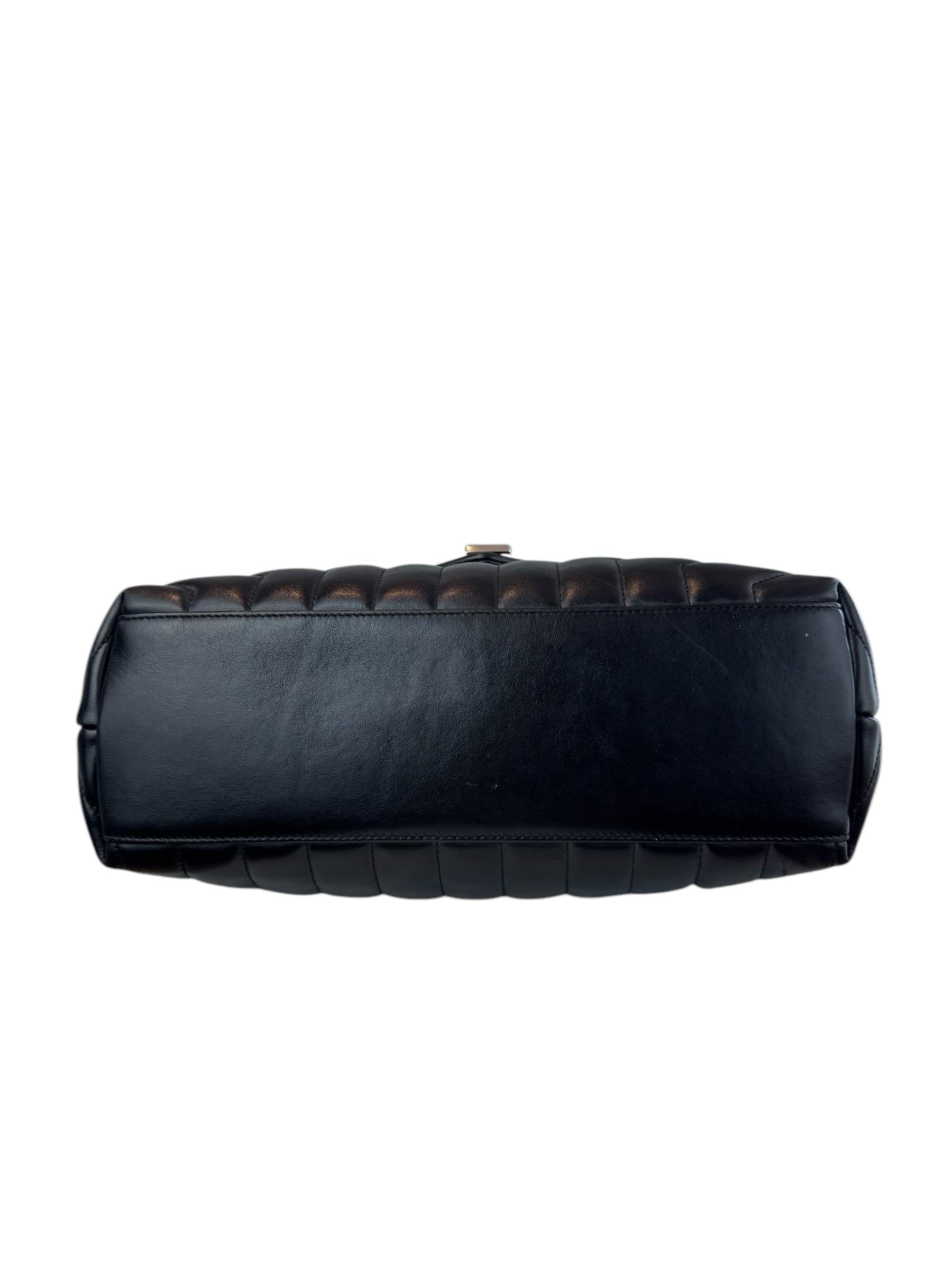 SAINT LAURENT BLACK LOU LOU SHOULDER BAG 