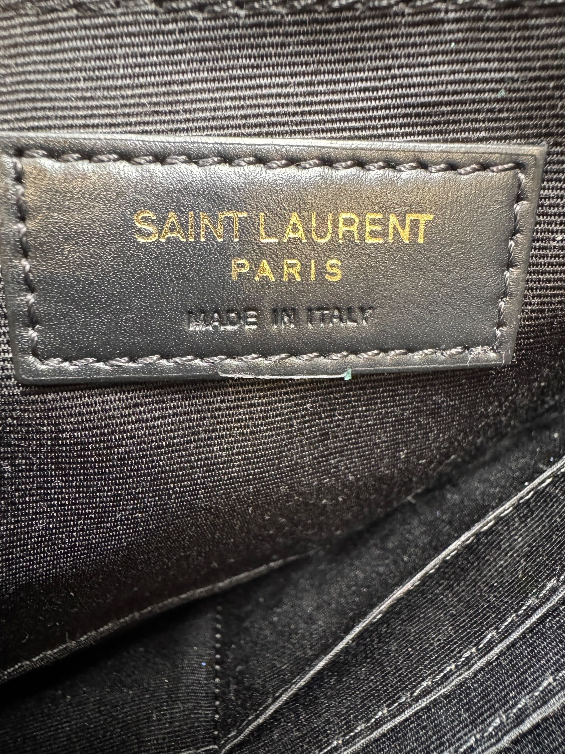 SAINT LAURENT BLACK MATELASSE CLUTCH