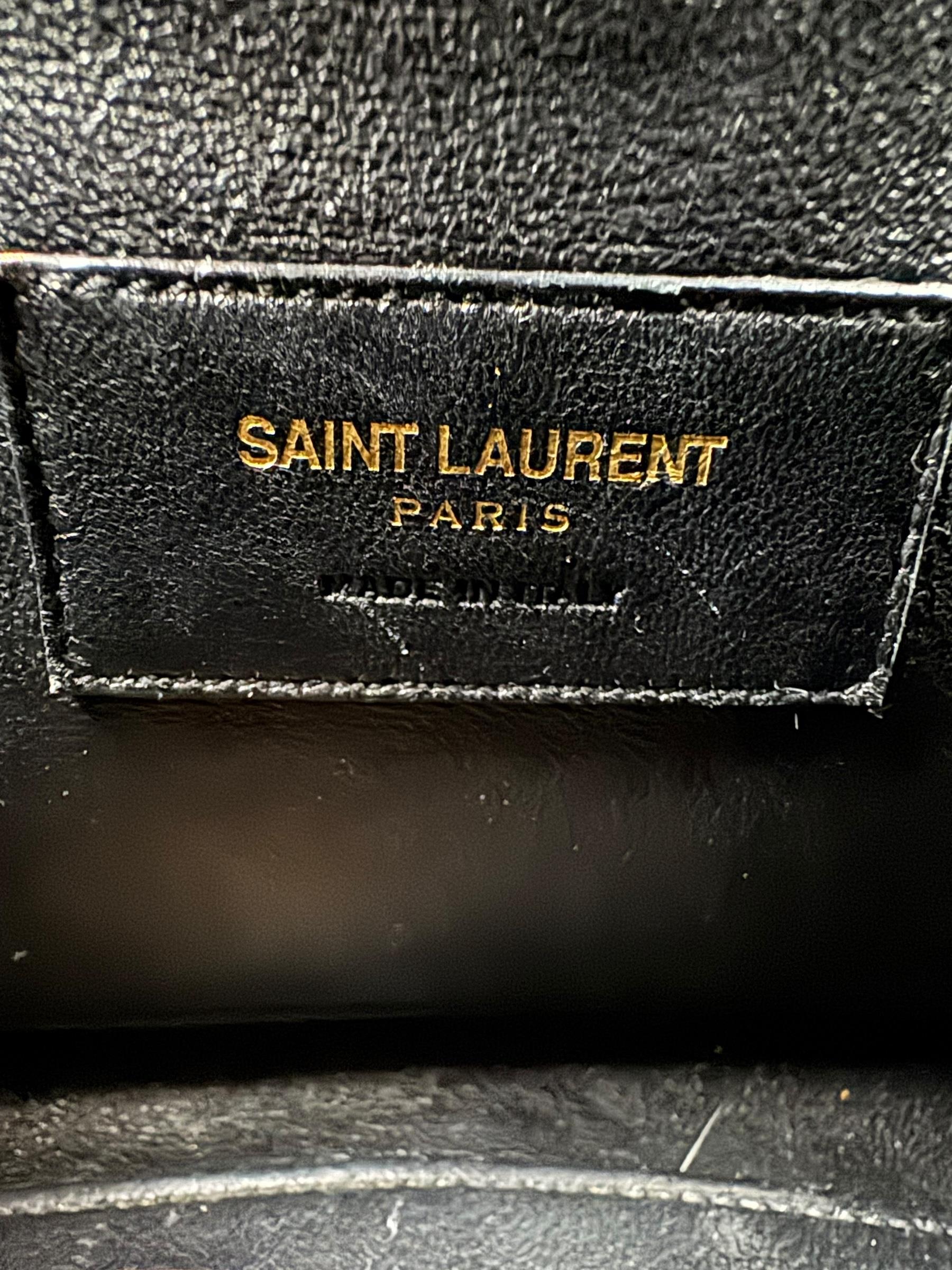 SAINT LAURENT BLACK SUEDE TOTE BAG