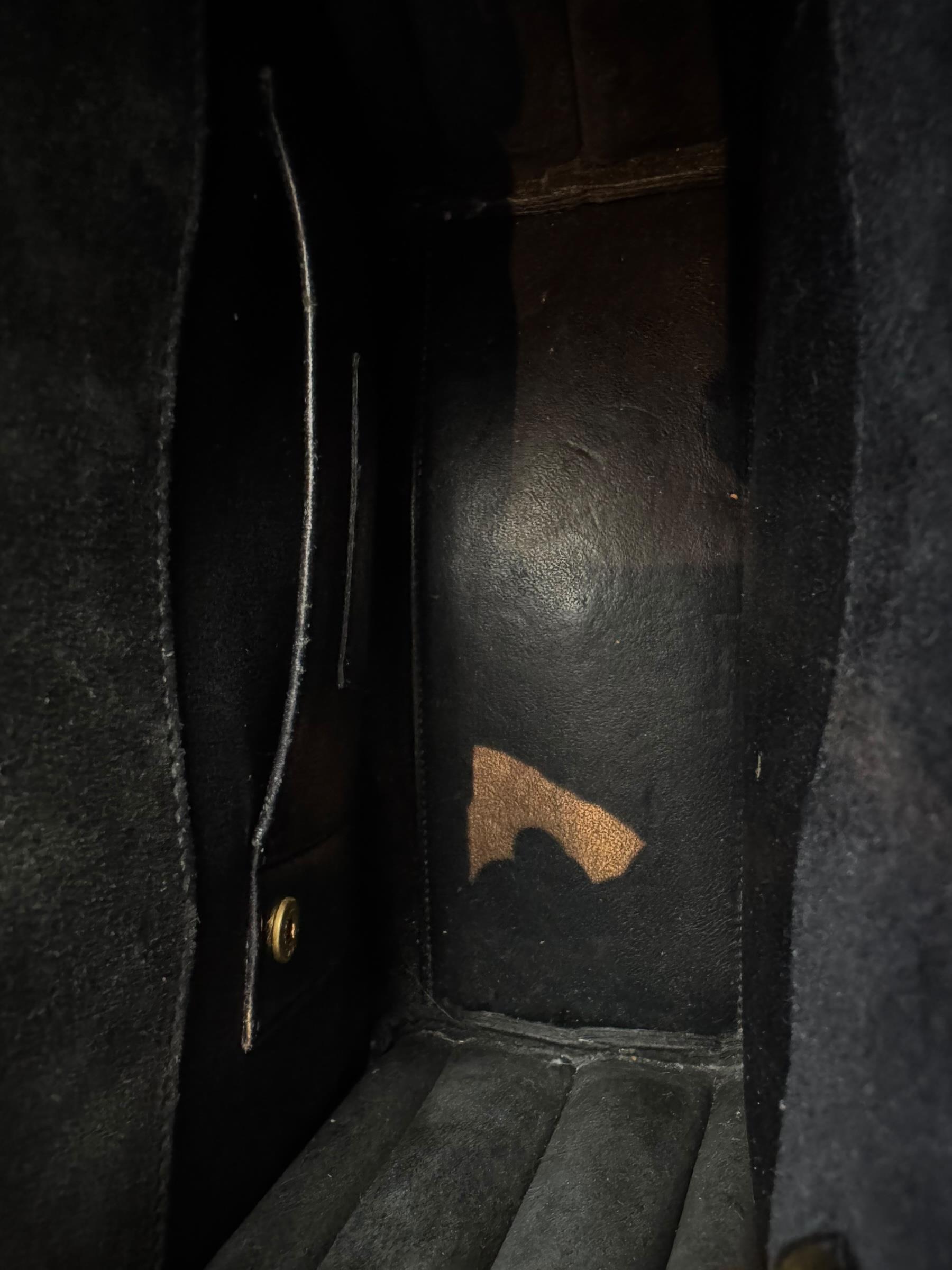 SAINT LAURENT BLACK SUEDE TOTE BAG