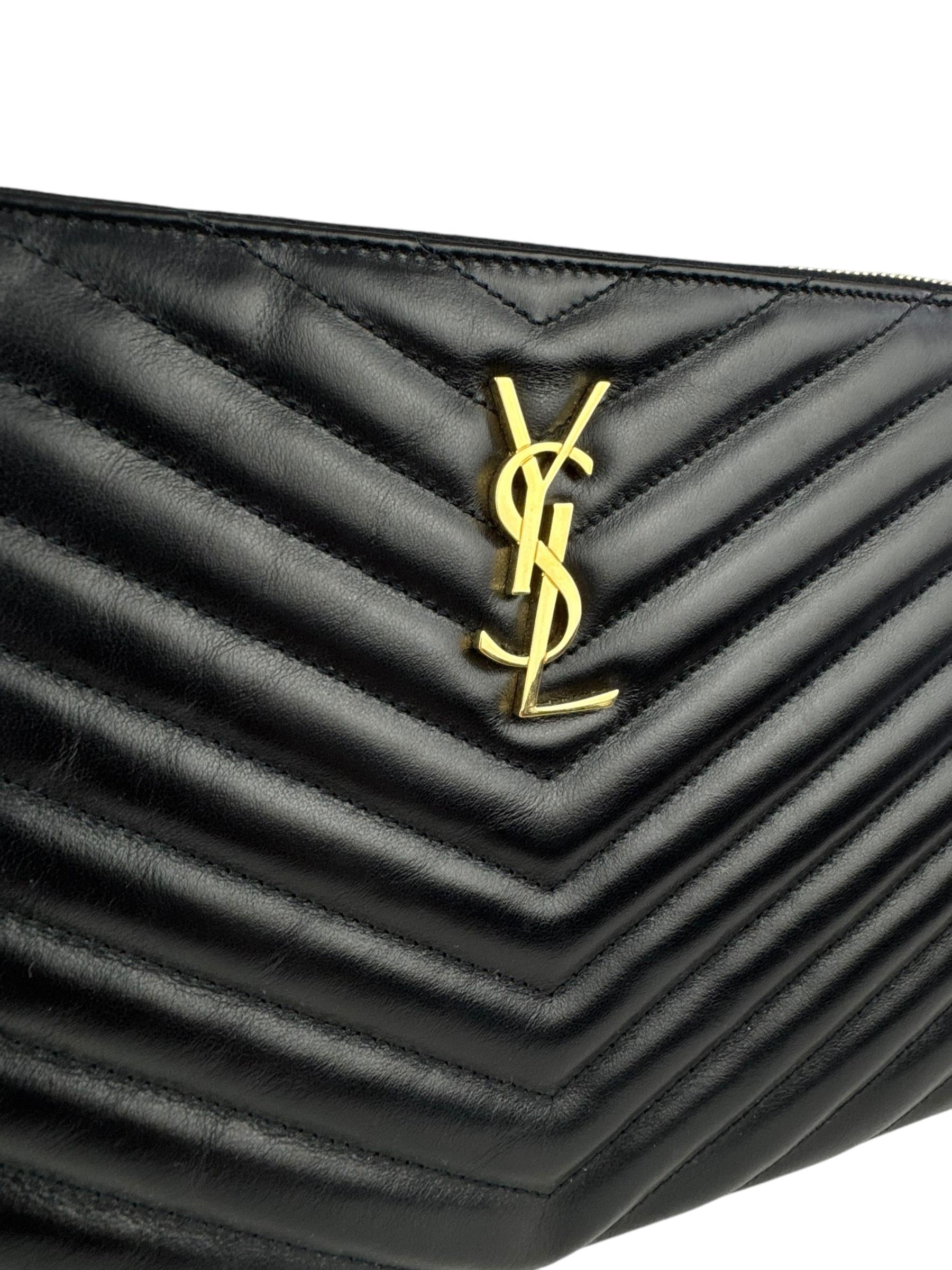 SAINT LAURENT BLACKMATELASSE POUCH 