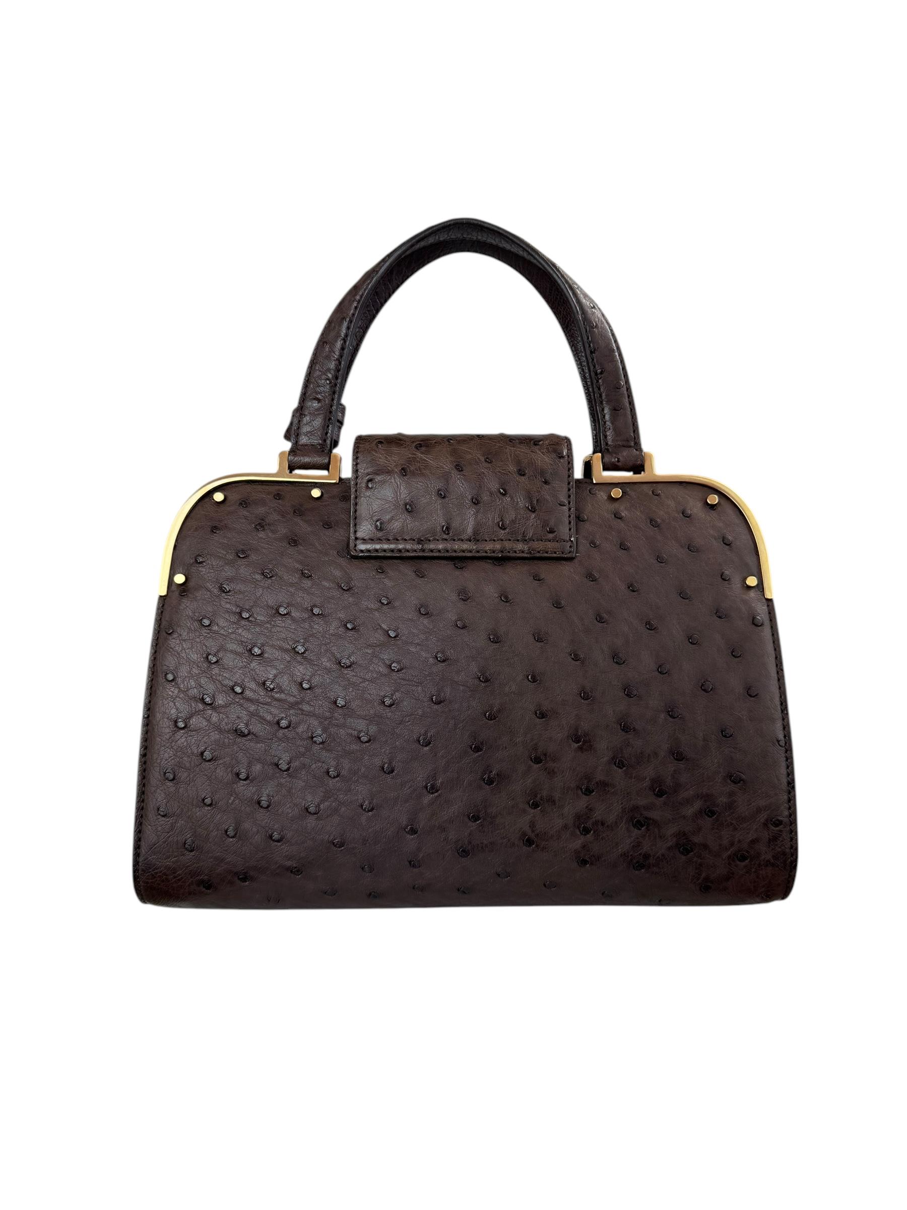 SAINT LAURENT BROWN UP TOWN HANDBAG