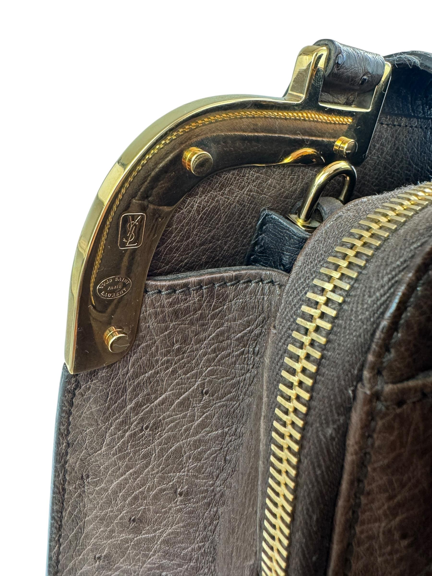 SAINT LAURENT BROWN UP TOWN HANDBAG