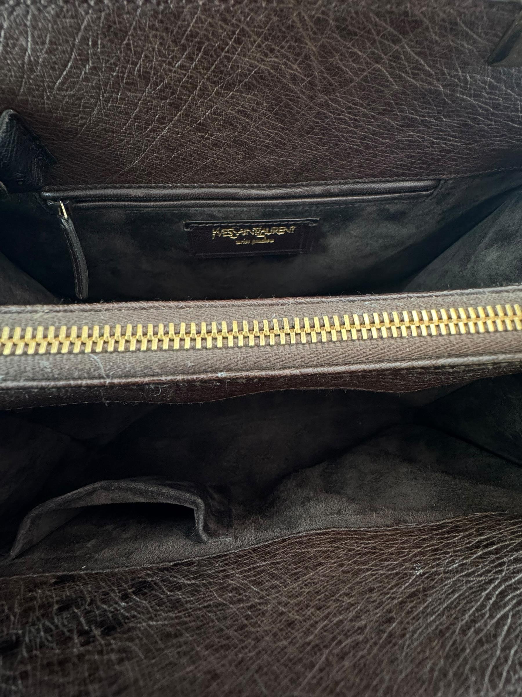 SAINT LAURENT BROWN UP TOWN HANDBAG