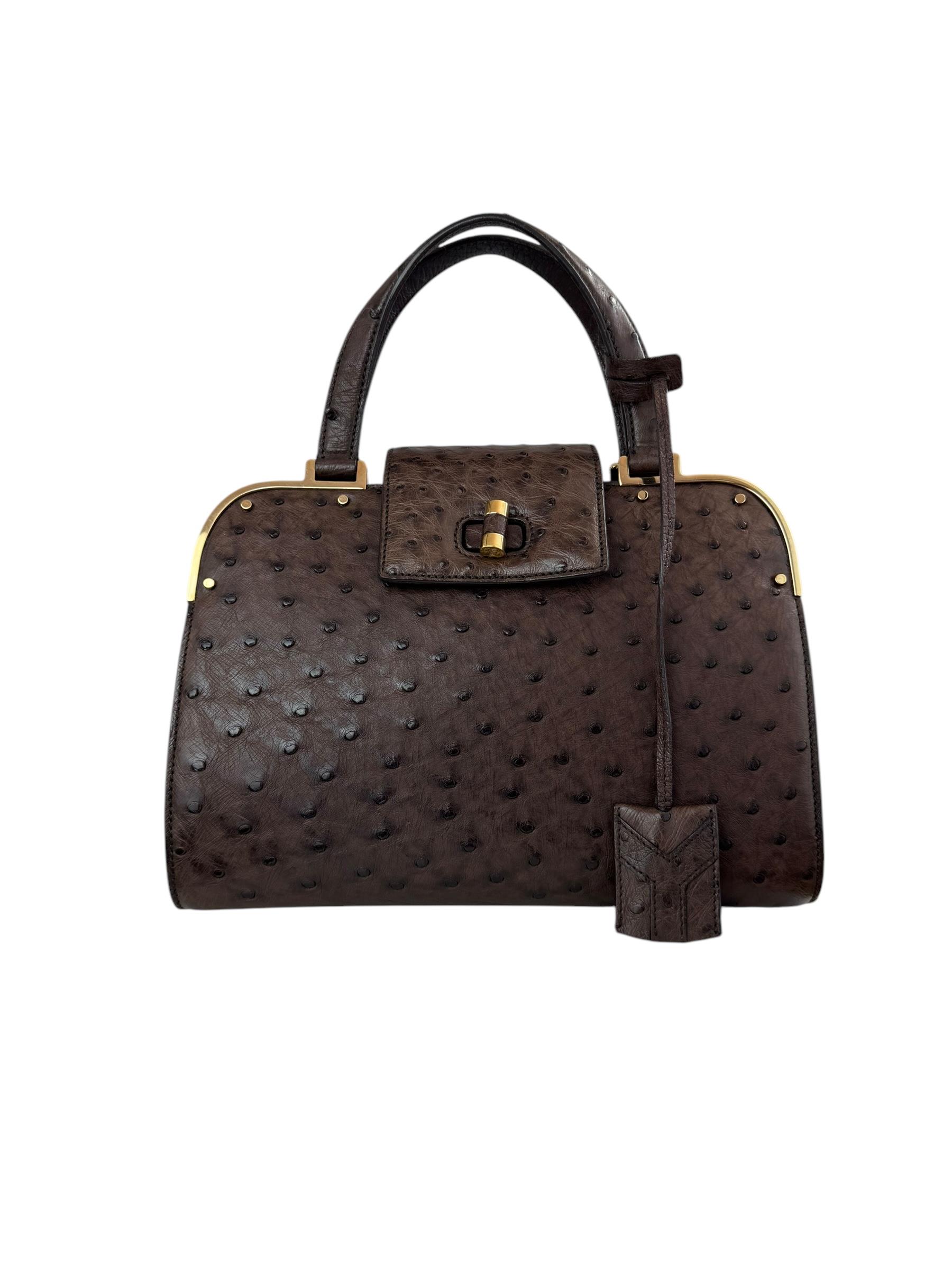 SAINT LAURENT BROWN UP TOWN HANDBAG