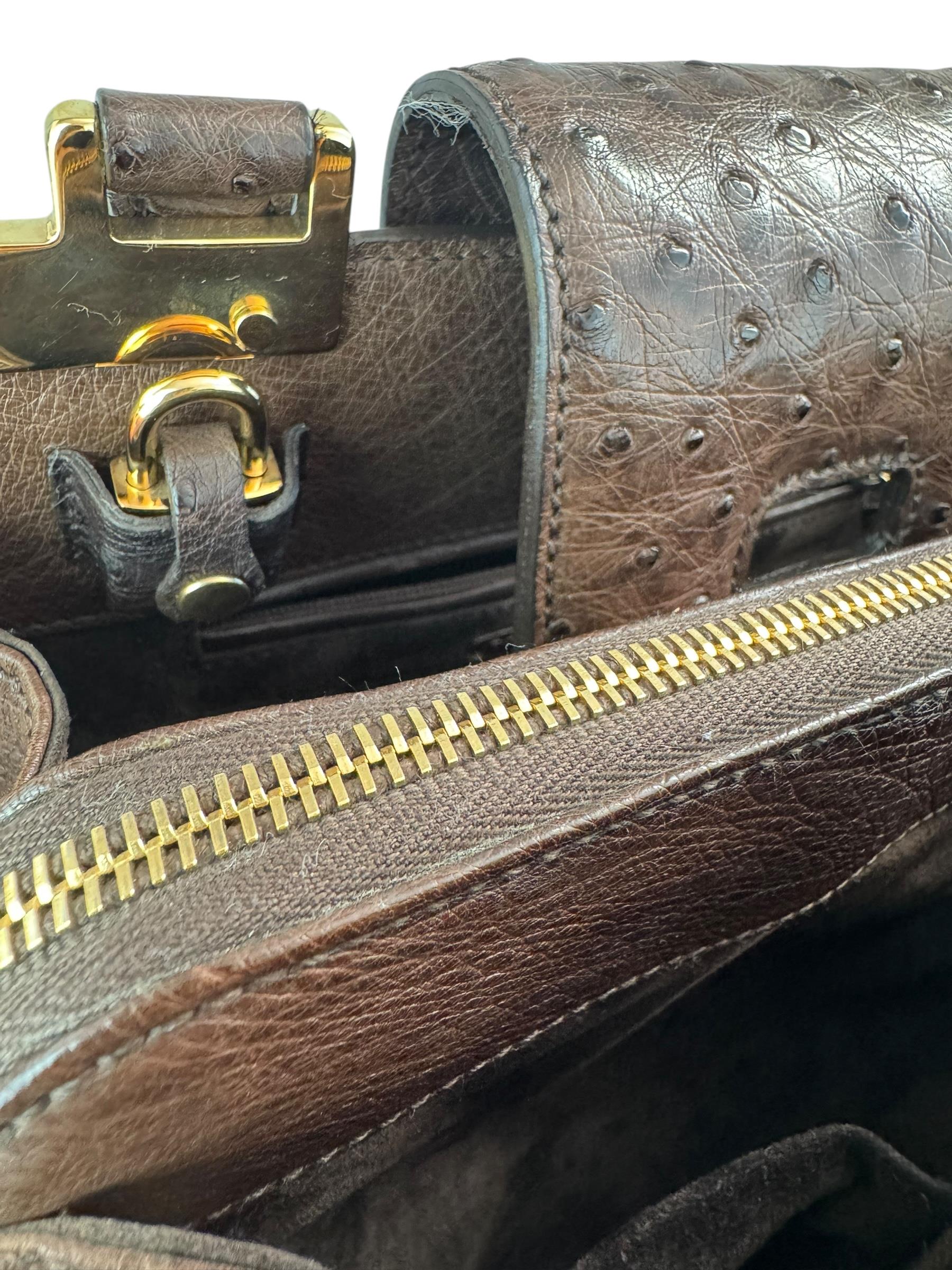 SAINT LAURENT BROWN UP TOWN HANDBAG
