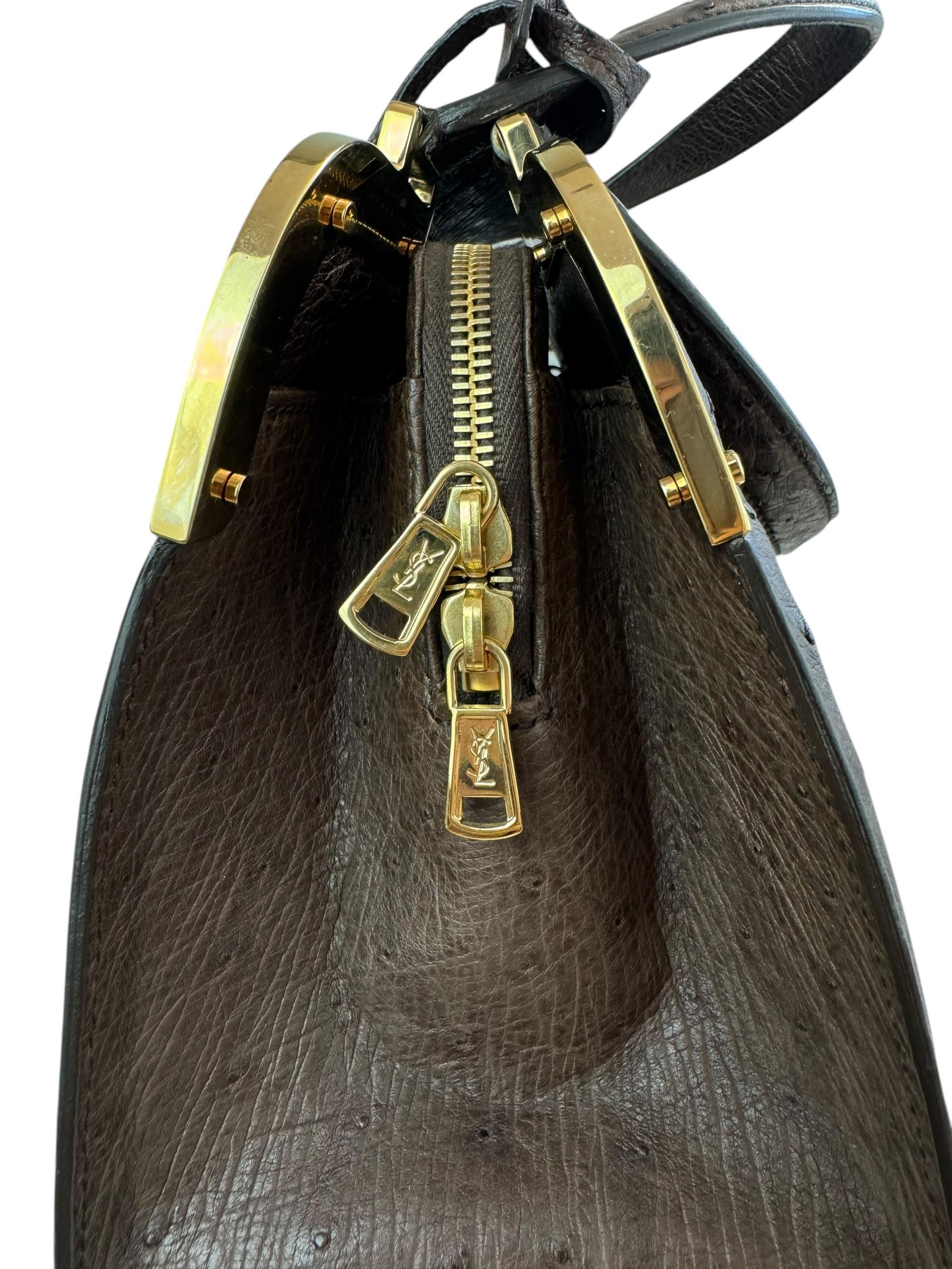 SAINT LAURENT BROWN UP TOWN HANDBAG