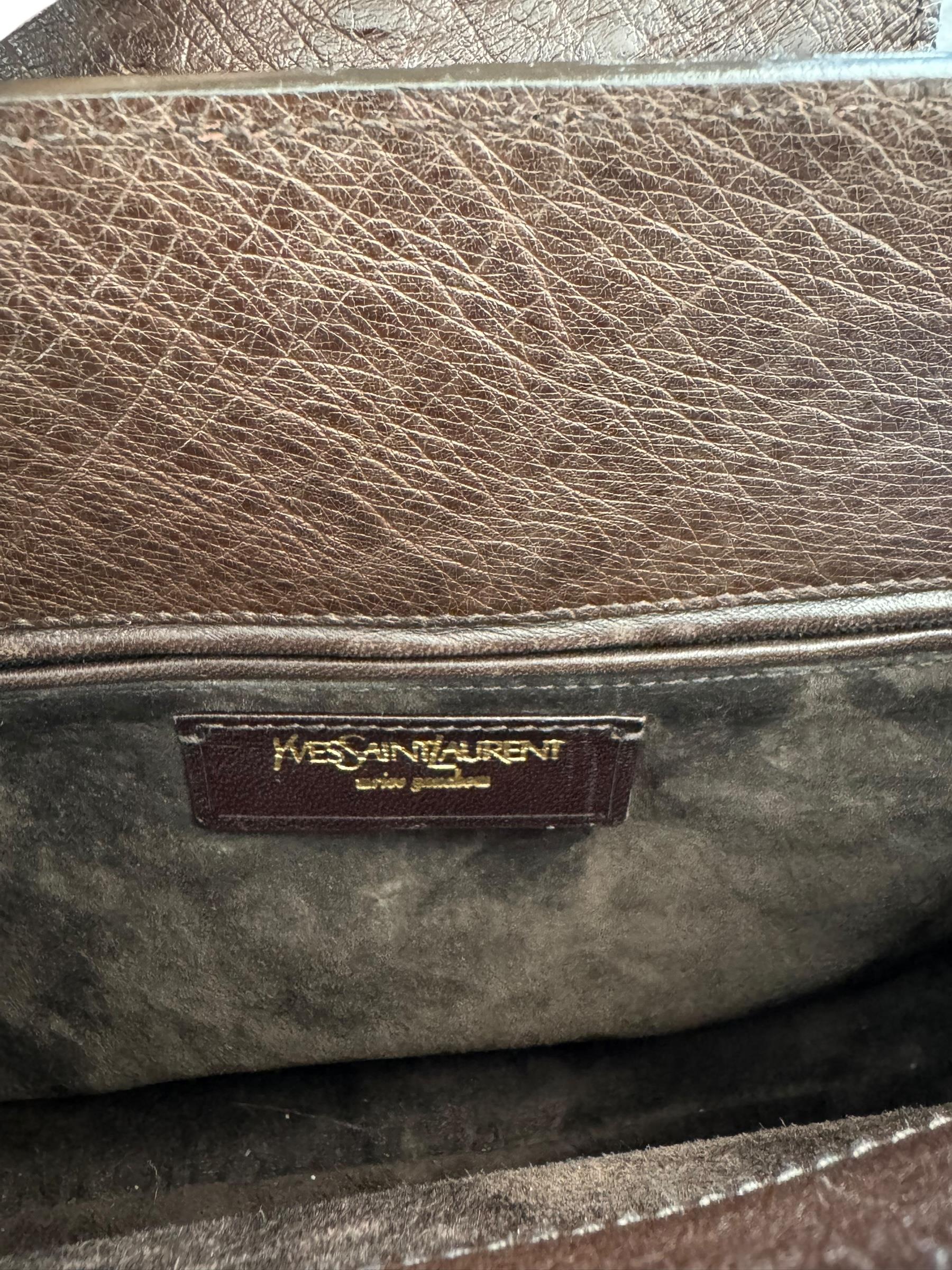 SAINT LAURENT BROWN UP TOWN HANDBAG