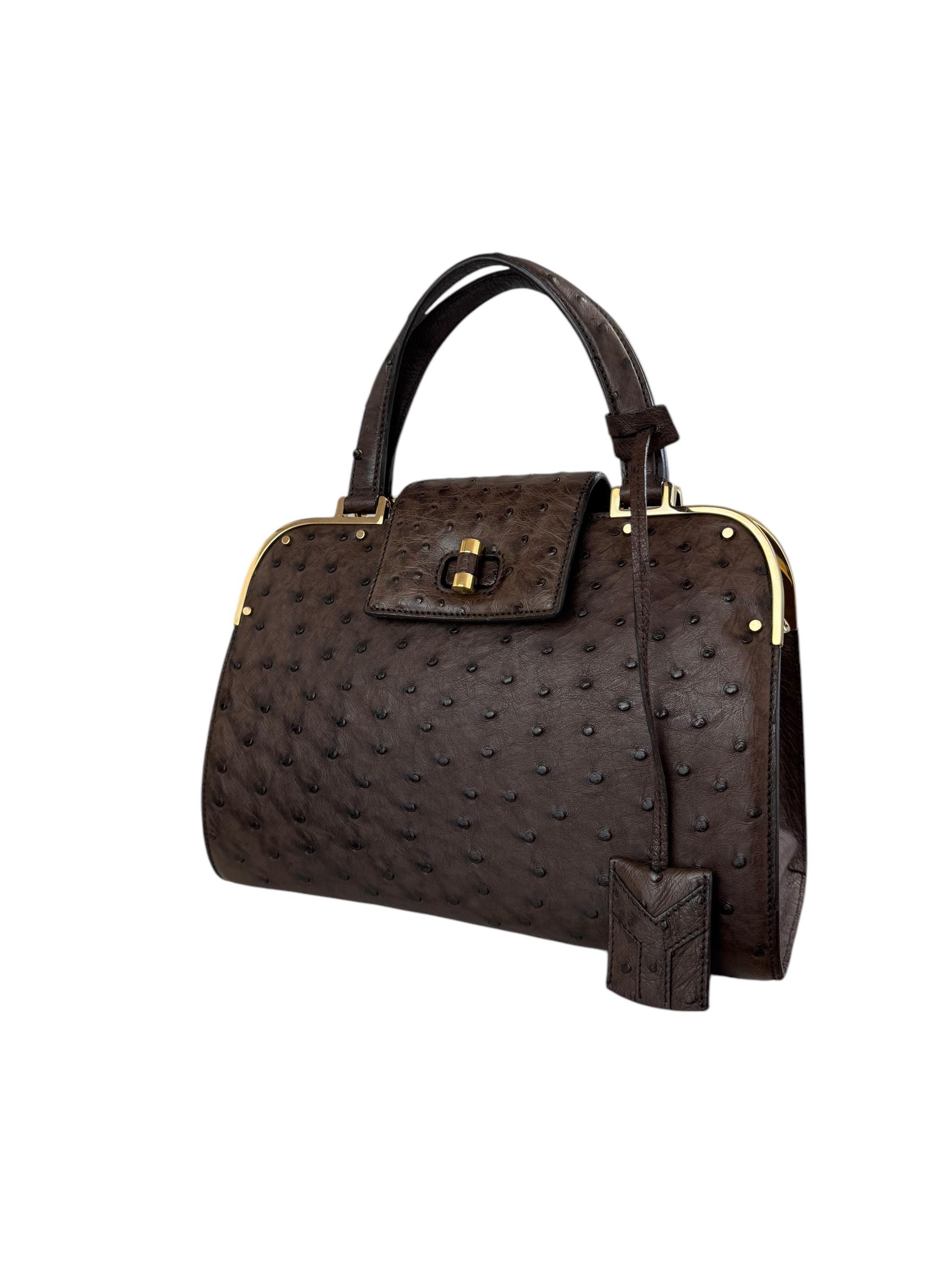 SAINT LAURENT BROWN UP TOWN HANDBAG