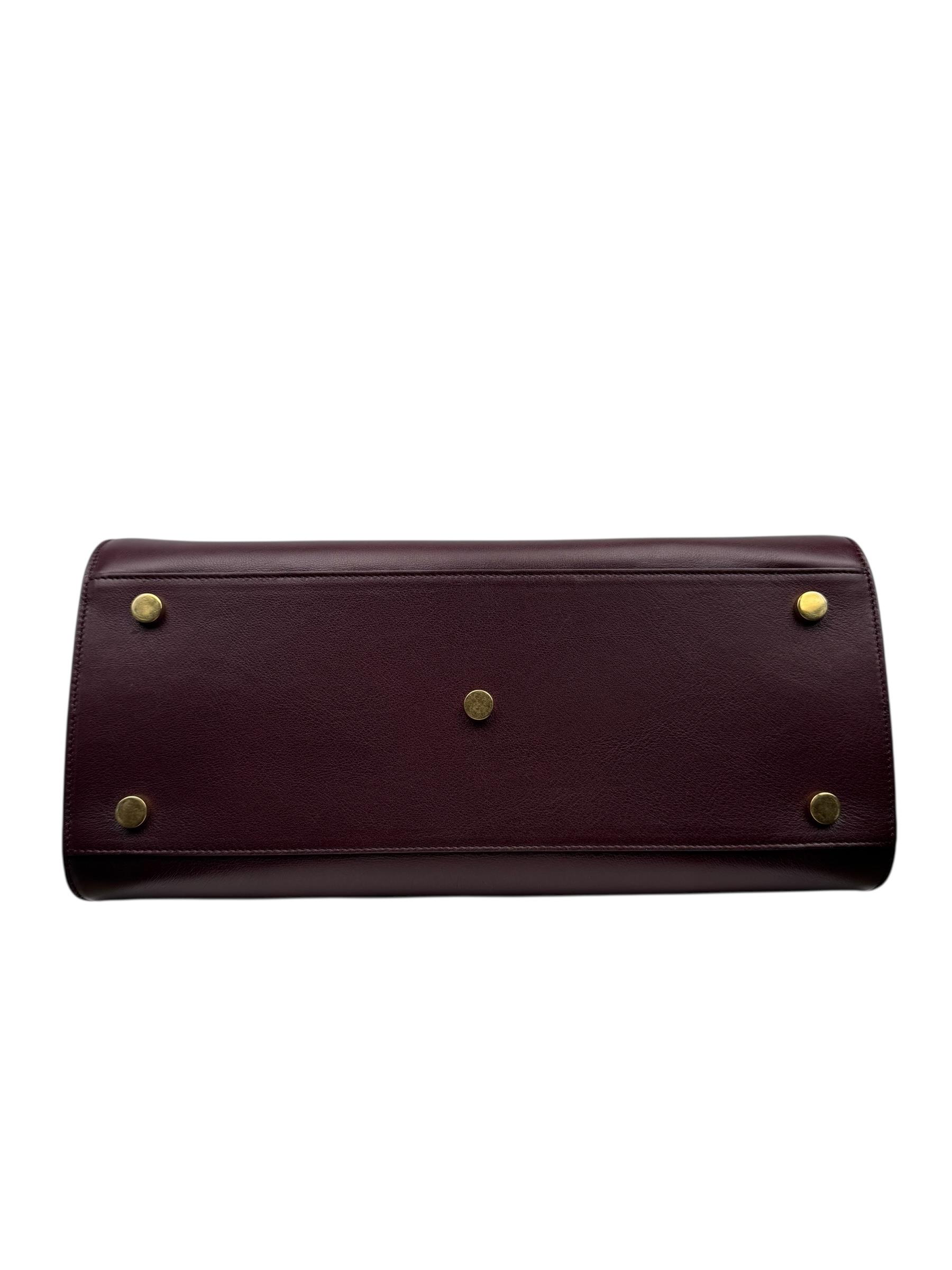 SAINT LAURENT BURGUNDY SAC DE JOUR BAG