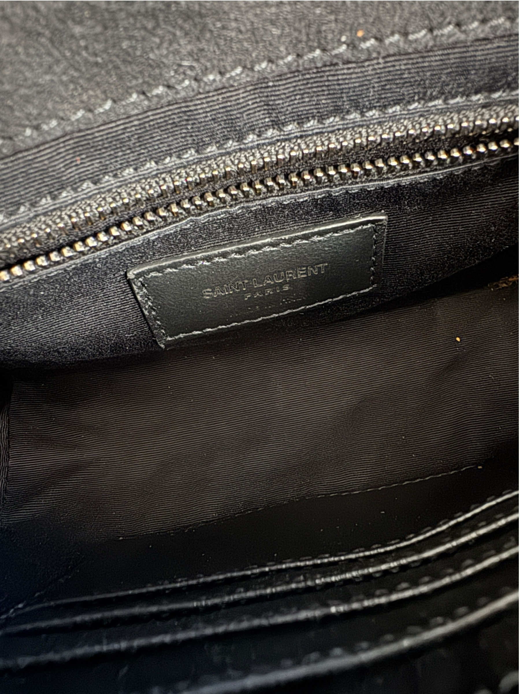SAINT LAURENT CROCO EMBOSSED SUNSET BAG