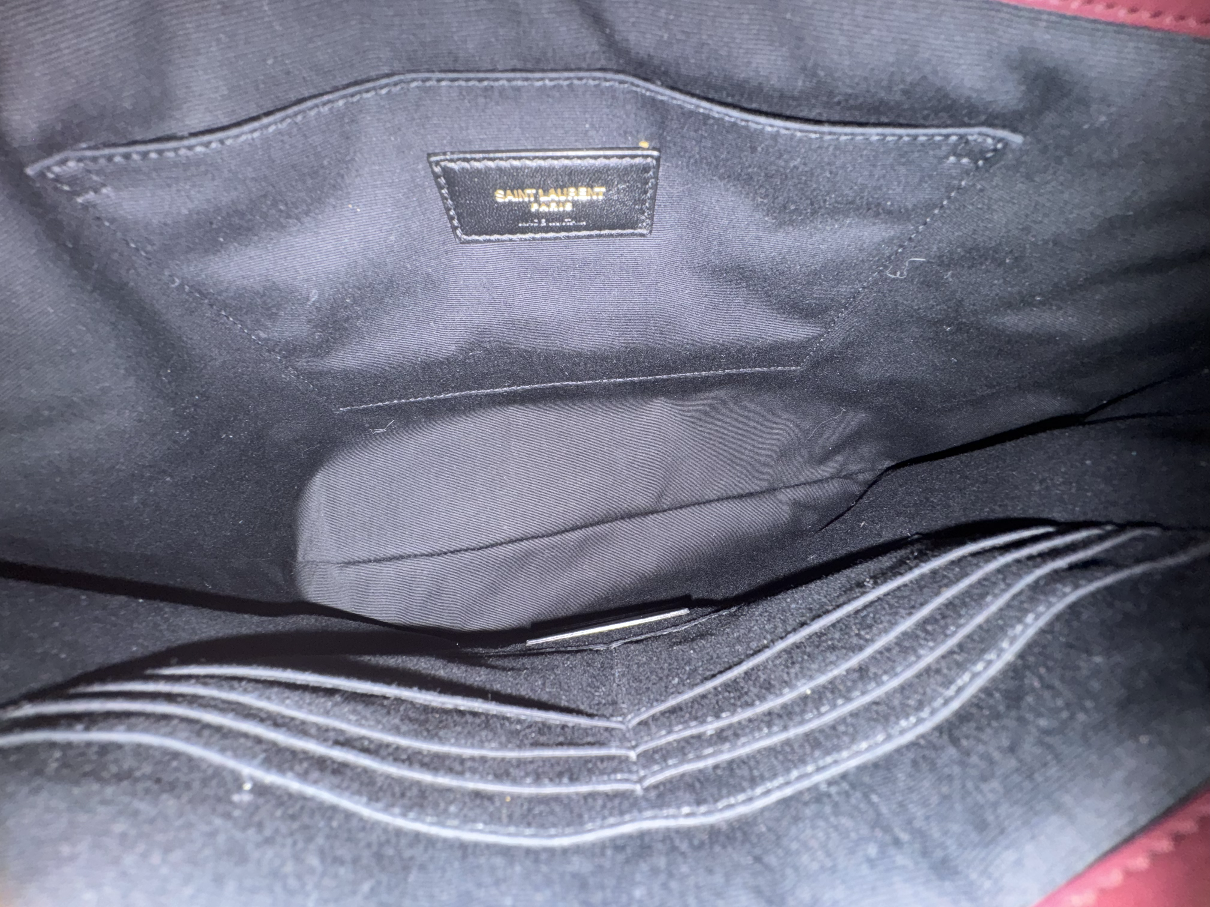 SAINT LAURENT MATELASSE BEIGE CLUTCH 