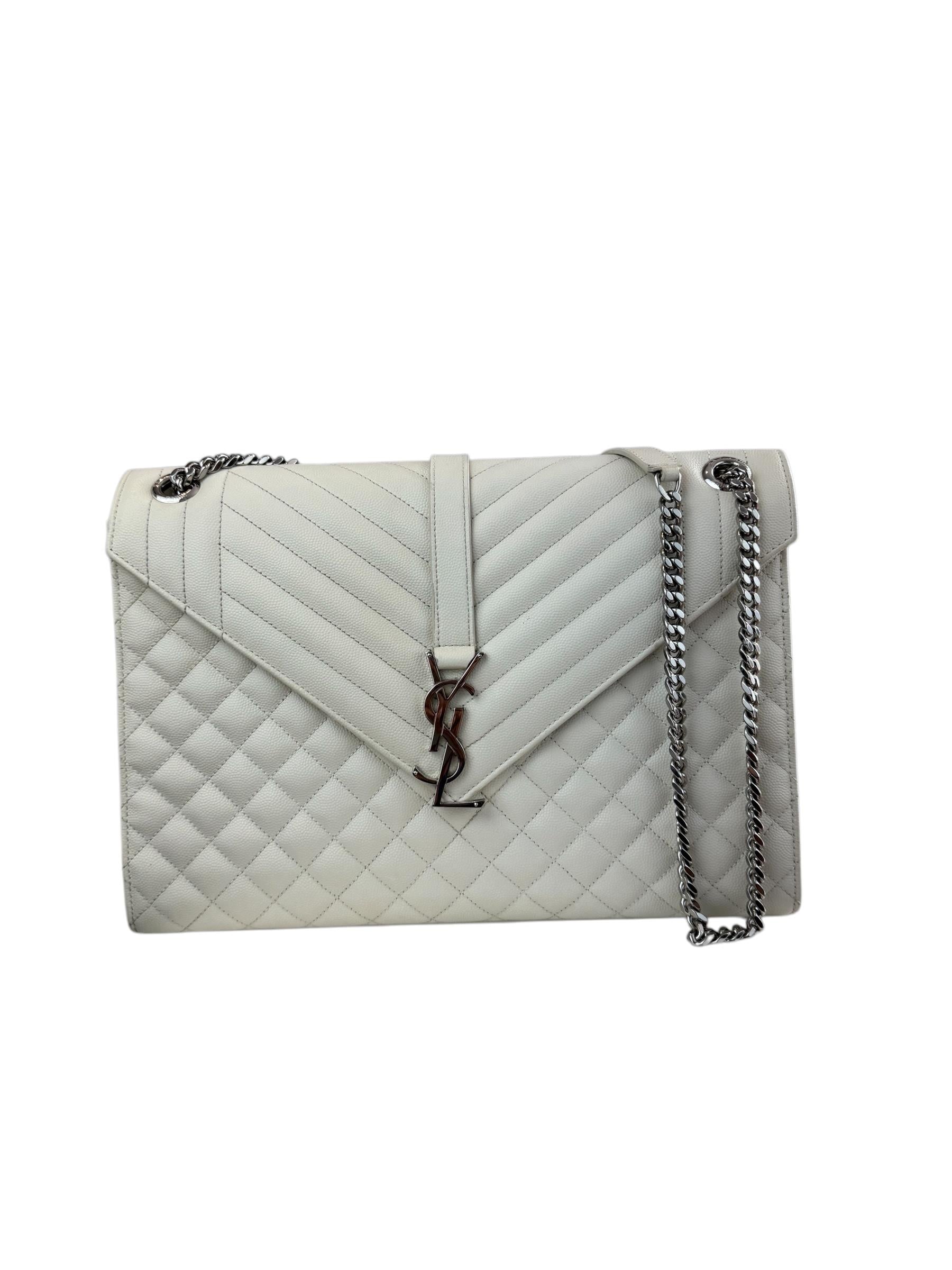 SAINT LAURENT MATELASSE ENVELOPE FLAP BAG