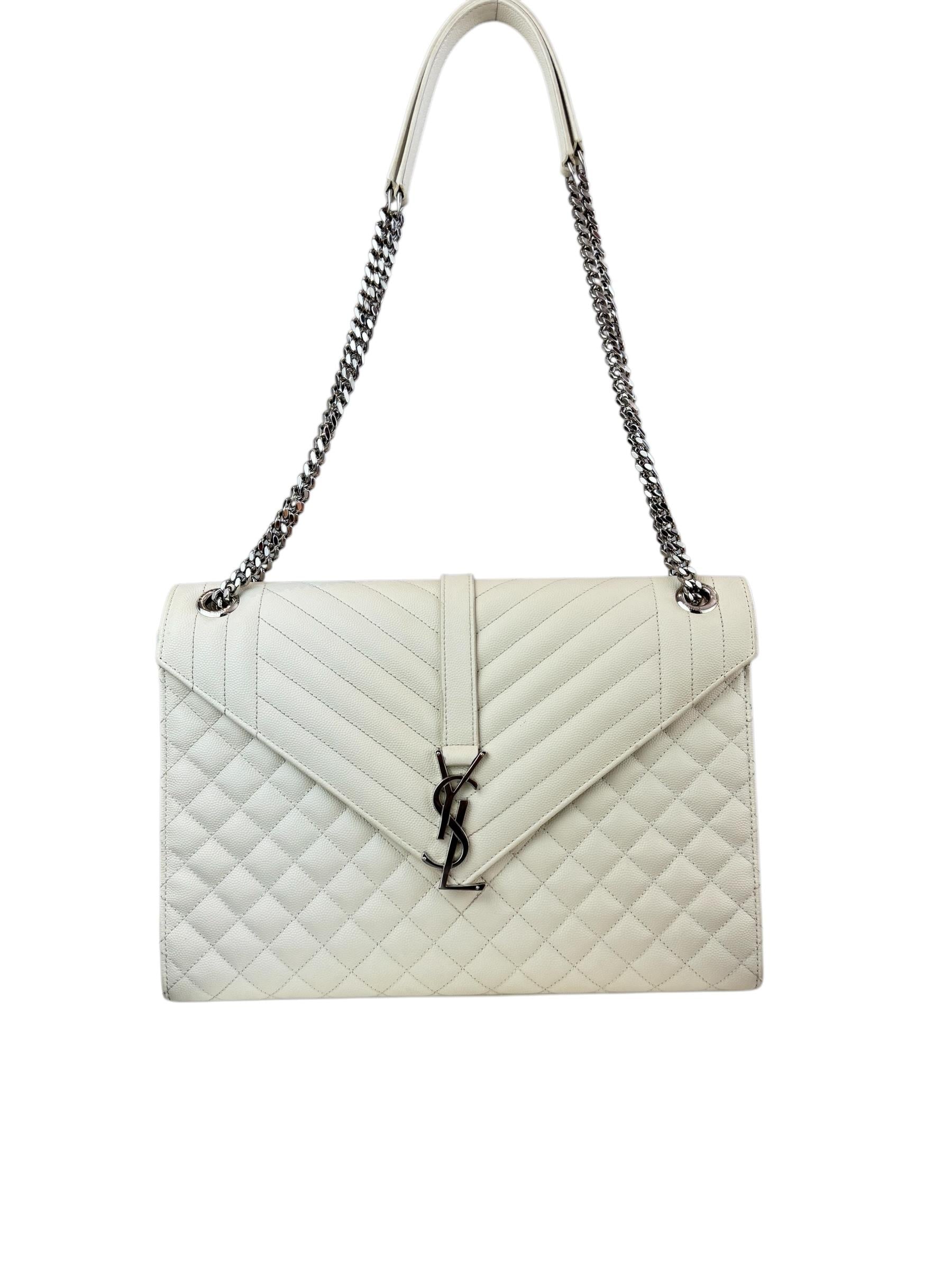 SAINT LAURENT MATELASSE ENVELOPE FLAP BAG