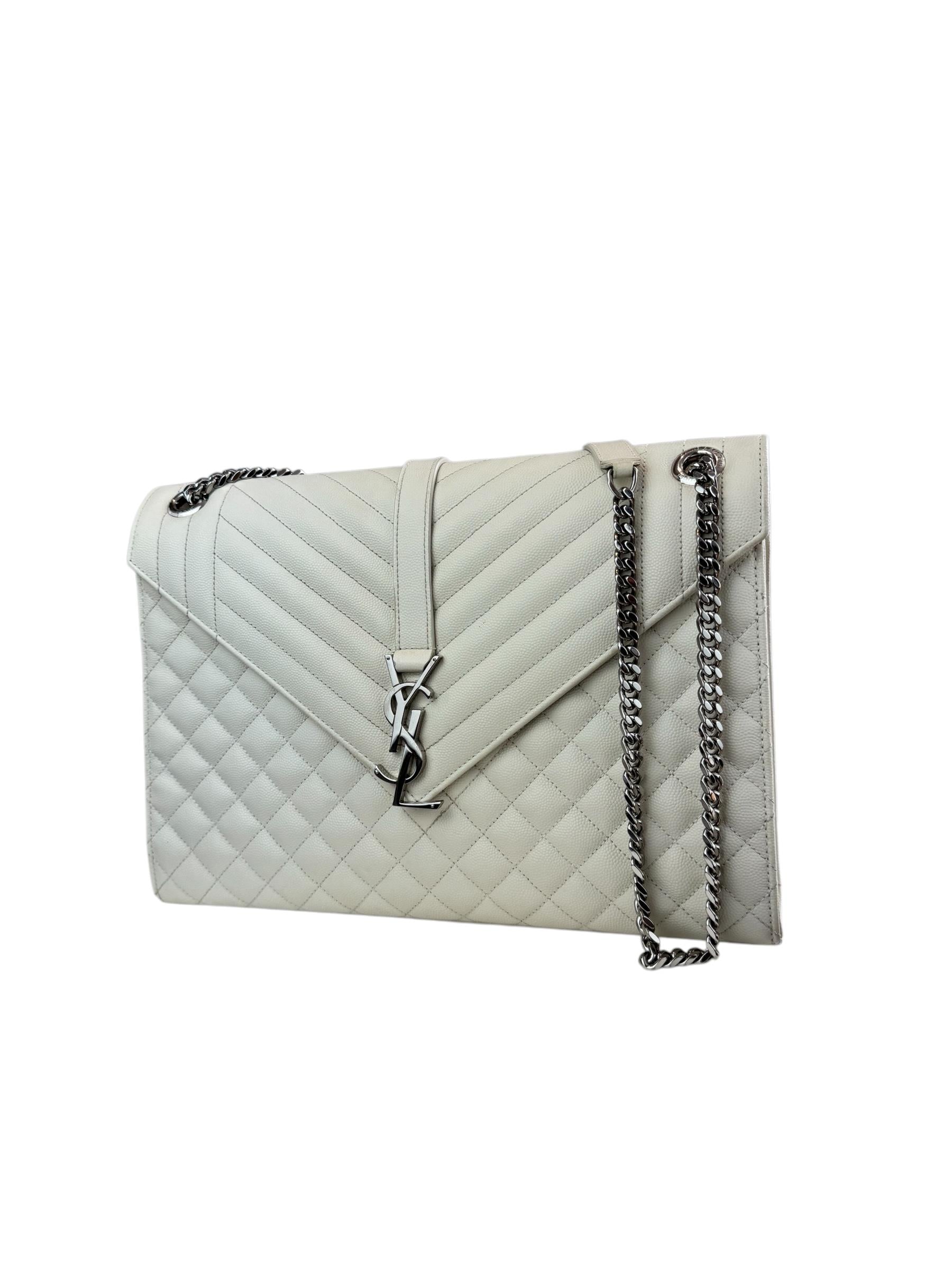 SAINT LAURENT MATELASSE ENVELOPE FLAP BAG