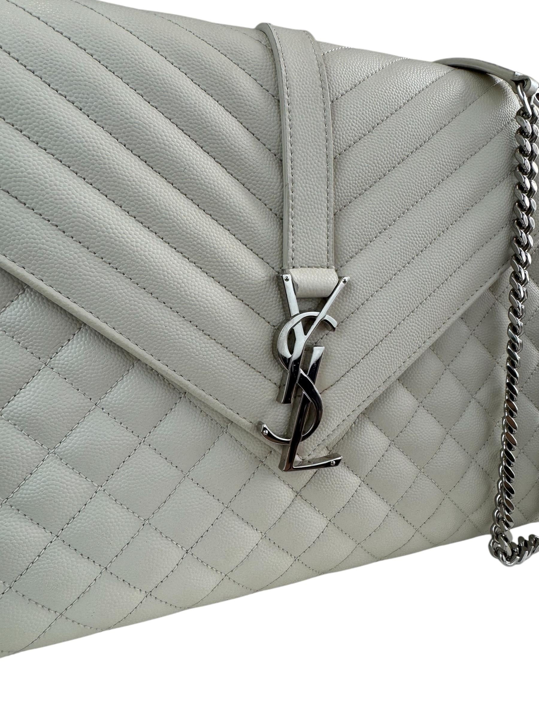 SAINT LAURENT MATELASSE ENVELOPE FLAP BAG