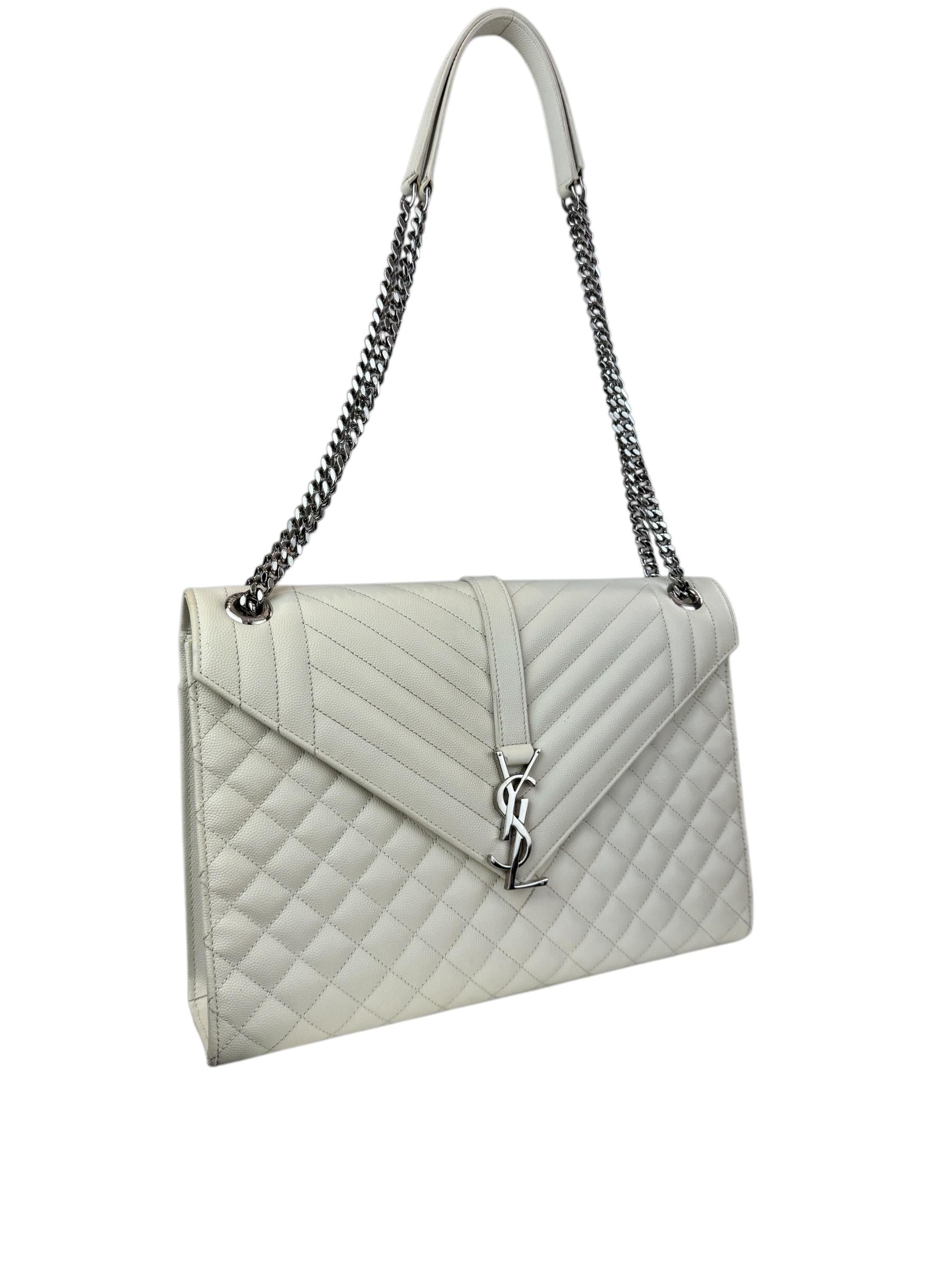 SAINT LAURENT MATELASSE ENVELOPE FLAP BAG