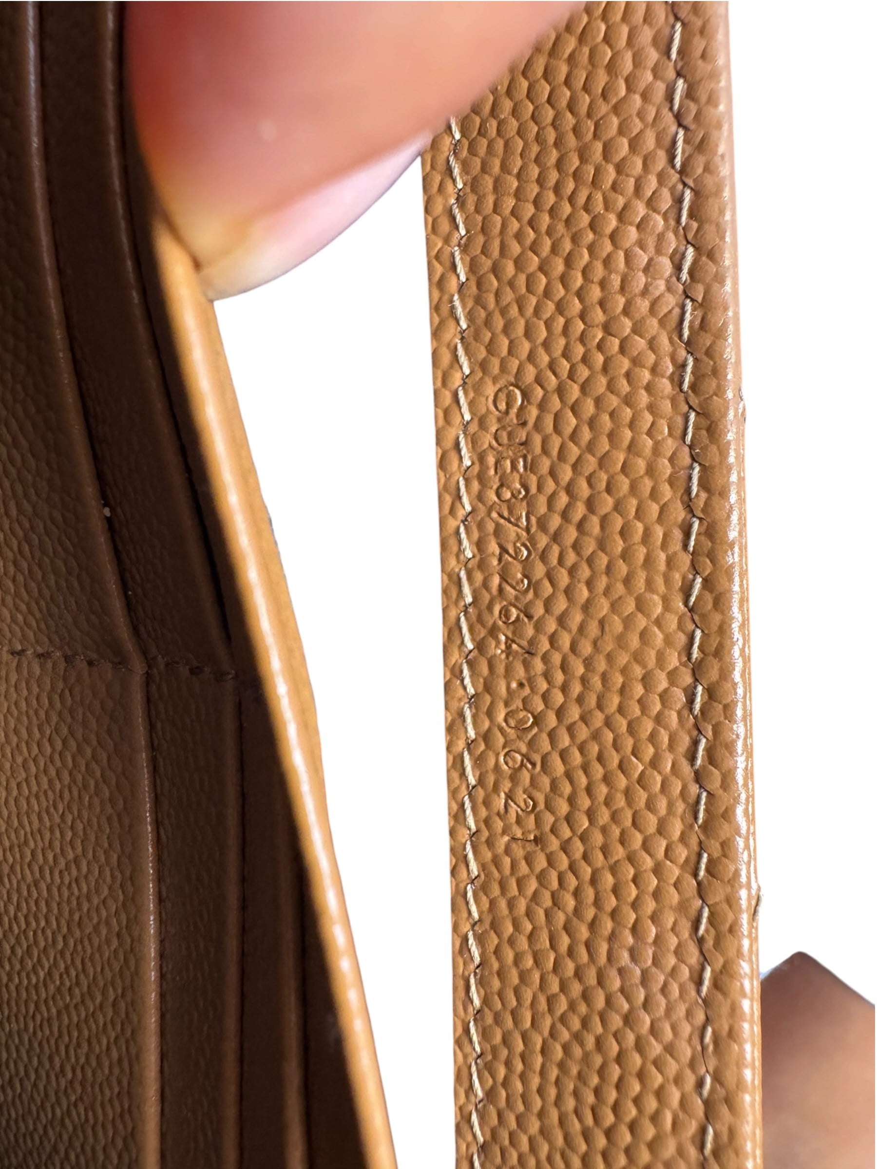 SAINT LAURENT STITCH LEATHER FLAP WALLET