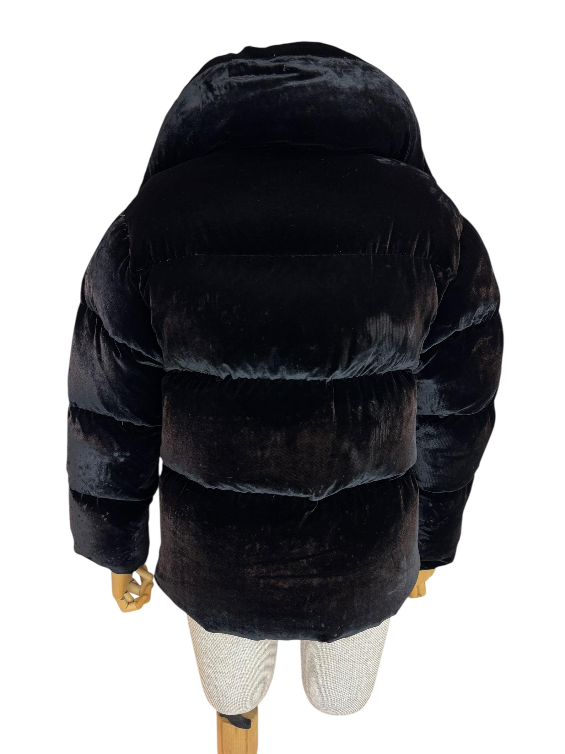SANDRO VELVET PUFFER JACKET