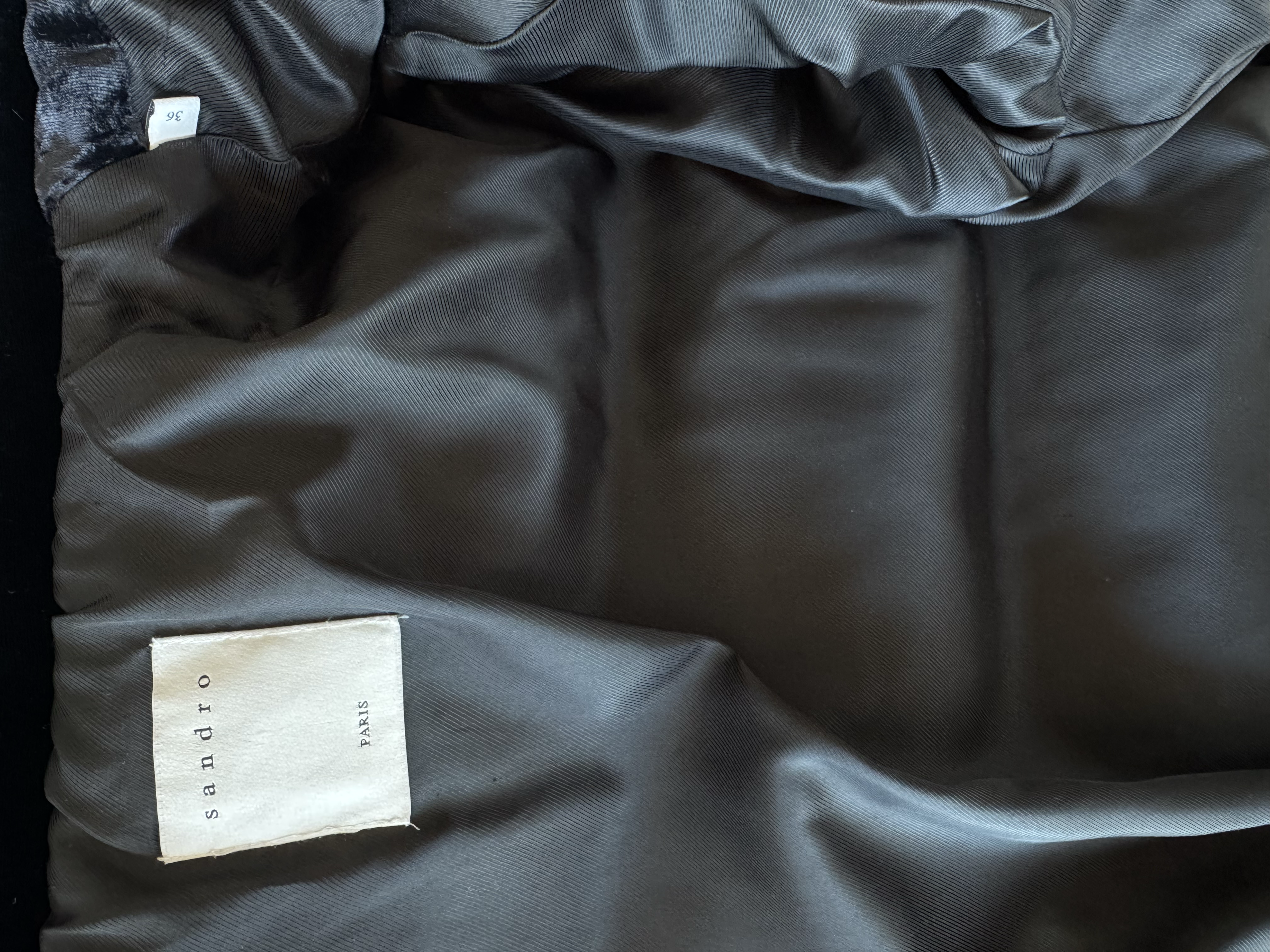 SANDRO VELVET PUFFER JACKET