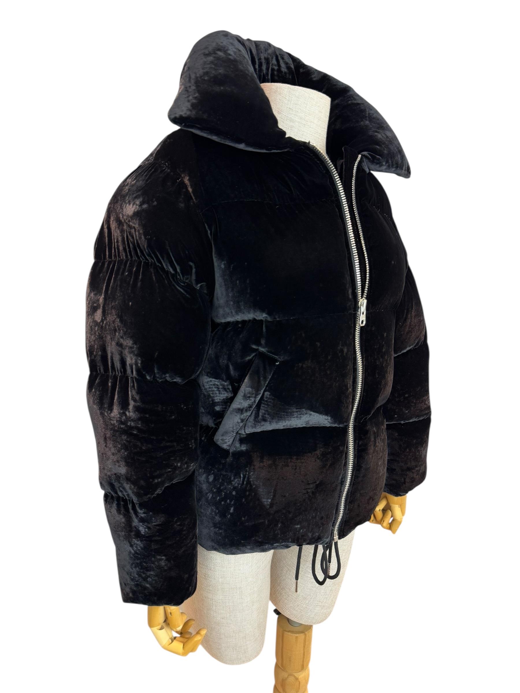 SANDRO VELVET PUFFER JACKET