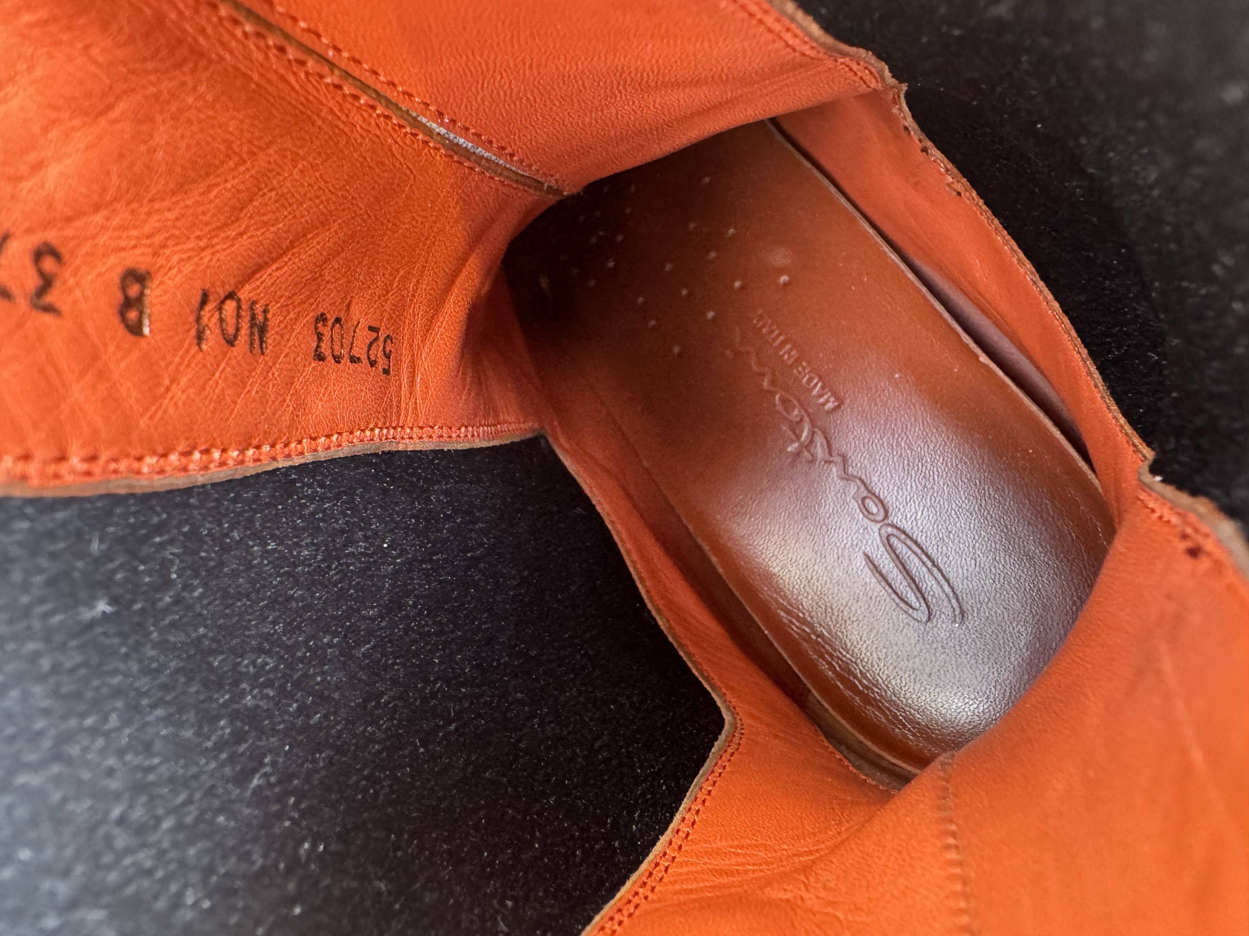 SANTONI BLACK LEATHER BOOTS
