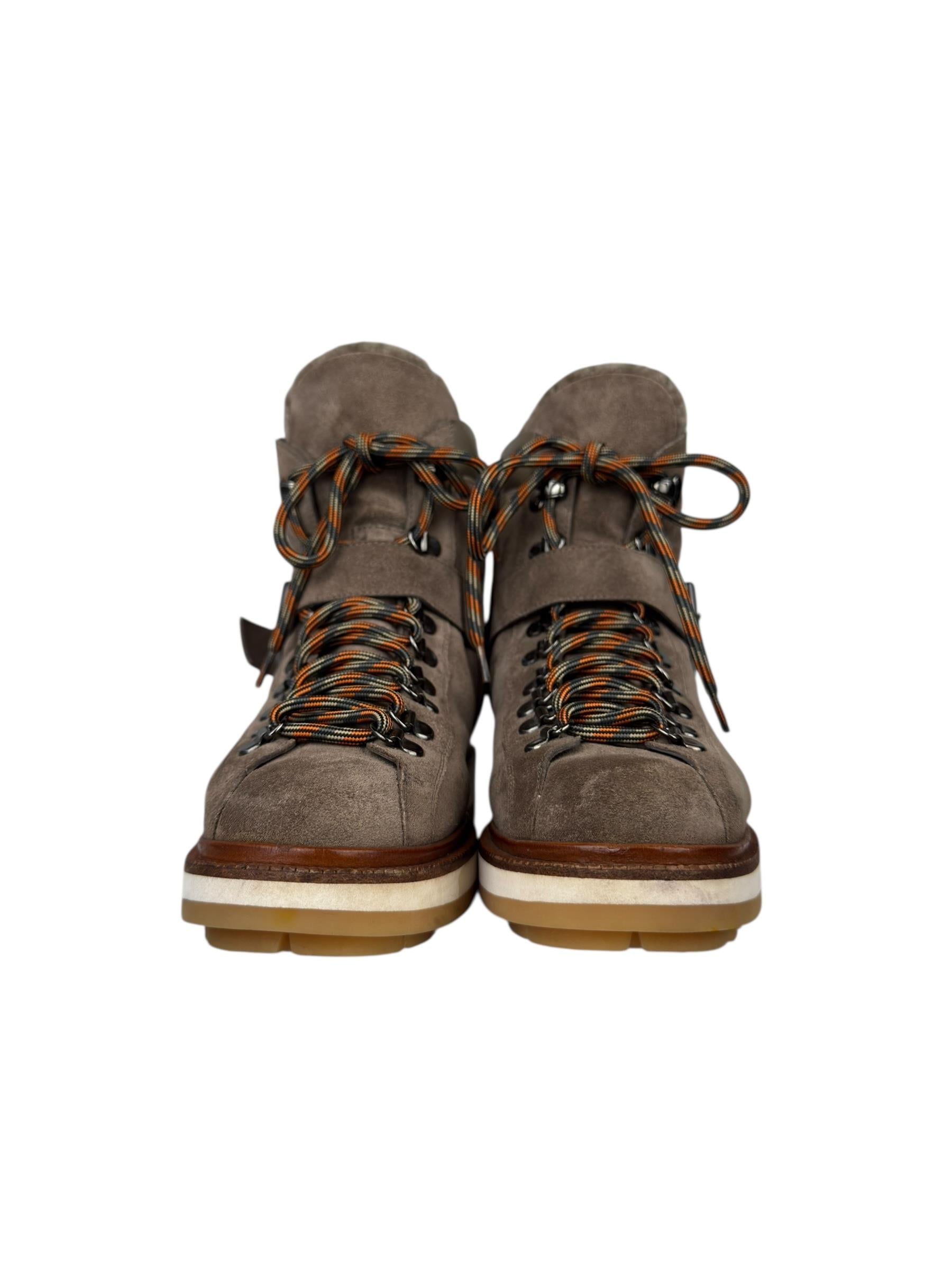 SANTONI MINK SUEDE BOOTS