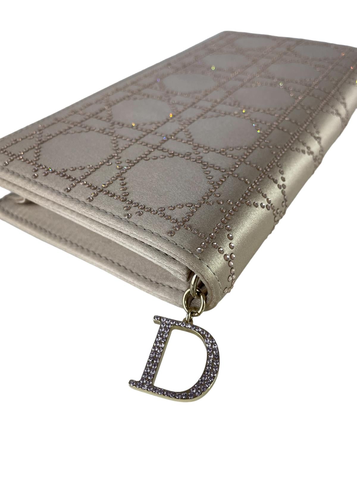 SATIN CANNES CRYSTAL EMBELLISHED BAG