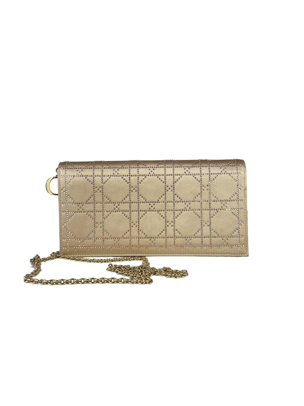 SATIN CANNES CRYSTAL EMBELLISHED BAG