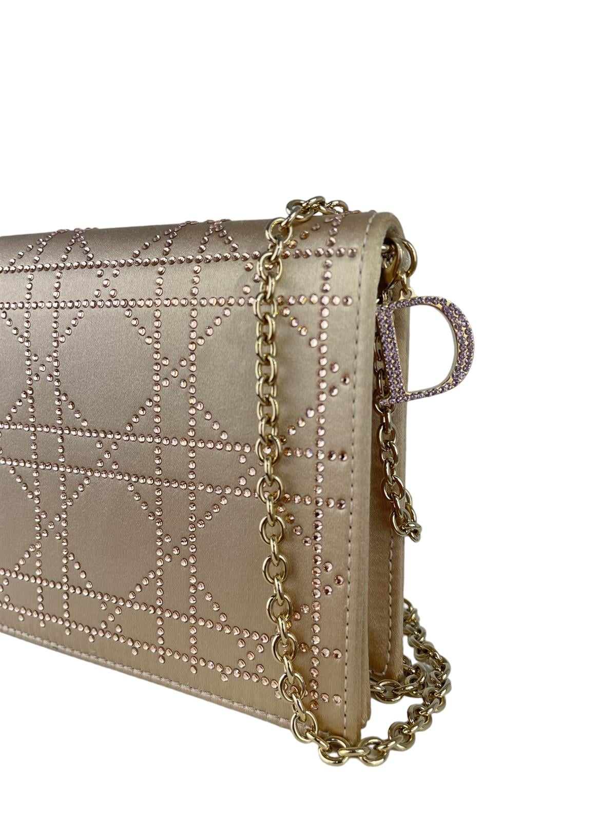 SATIN CANNES CRYSTAL EMBELLISHED BAG