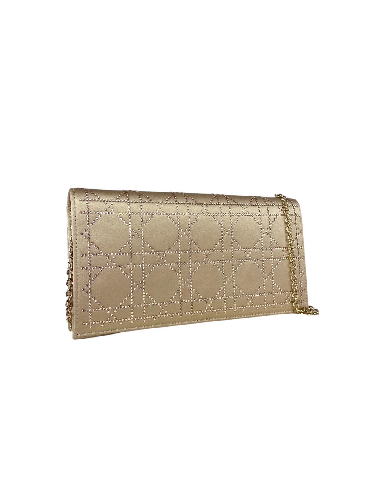 SATIN CANNES CRYSTAL EMBELLISHED BAG