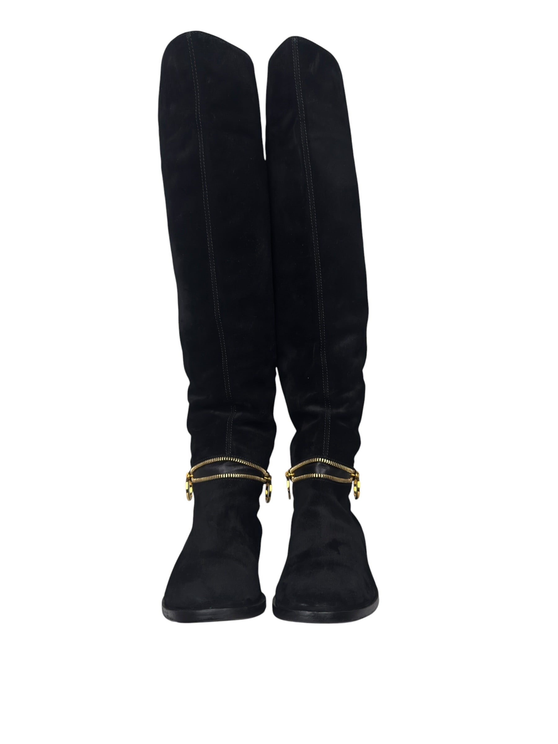 SERGIO ROSSI BLACK SUEDE BOOTS