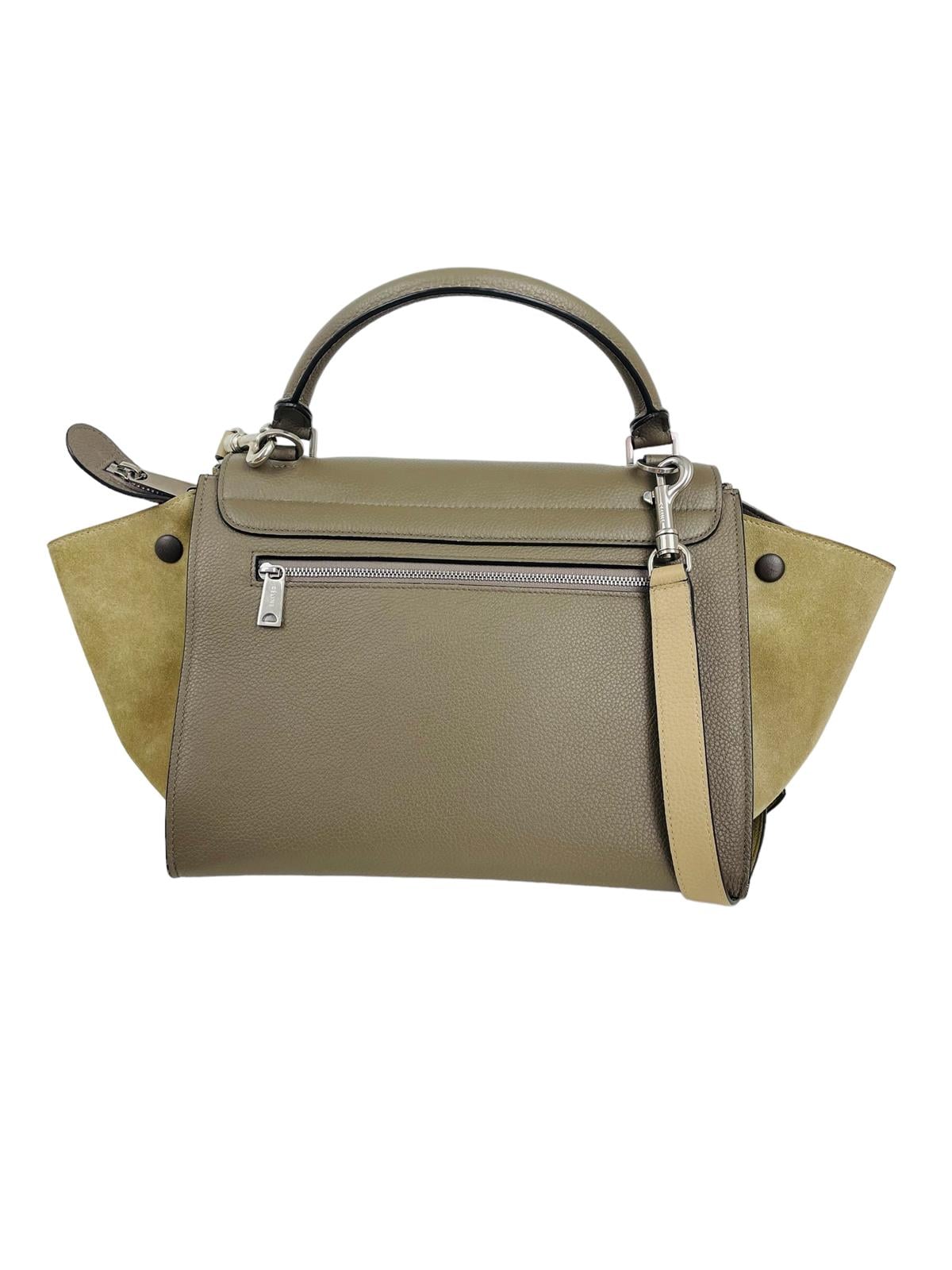 SMALL BEIGE TRAPEZ HANDBAG