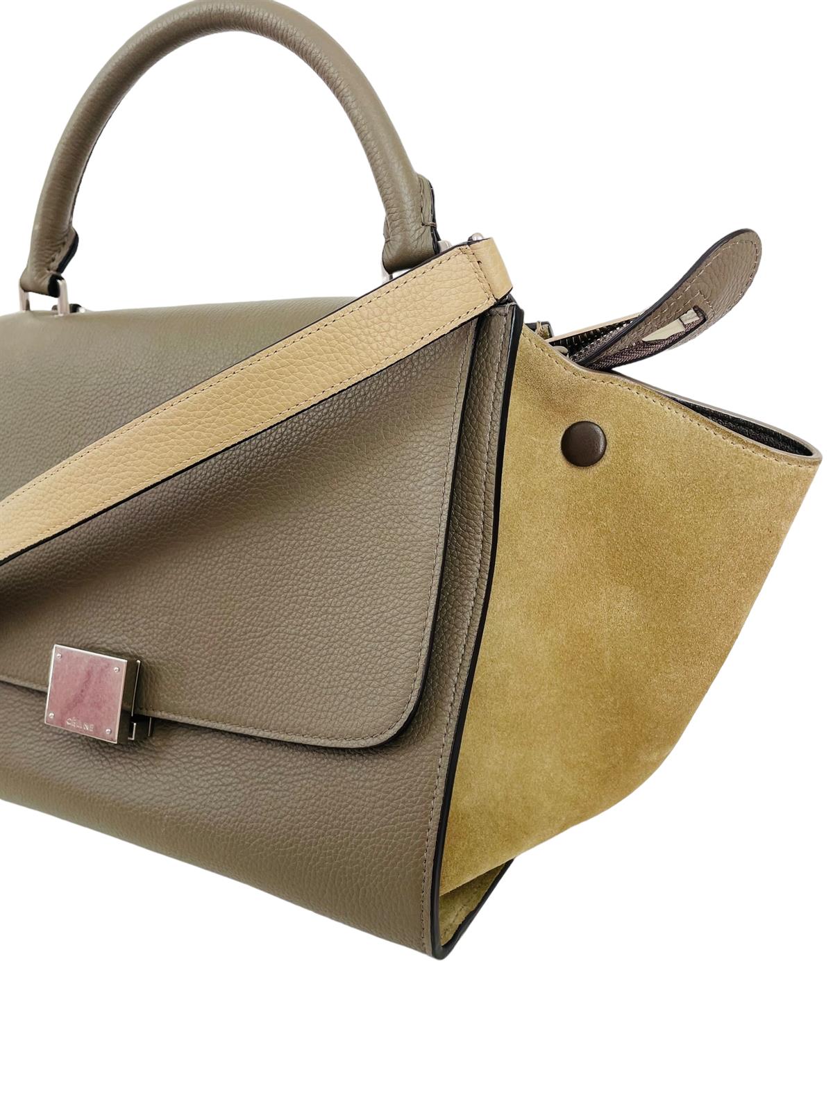SMALL BEIGE TRAPEZ HANDBAG
