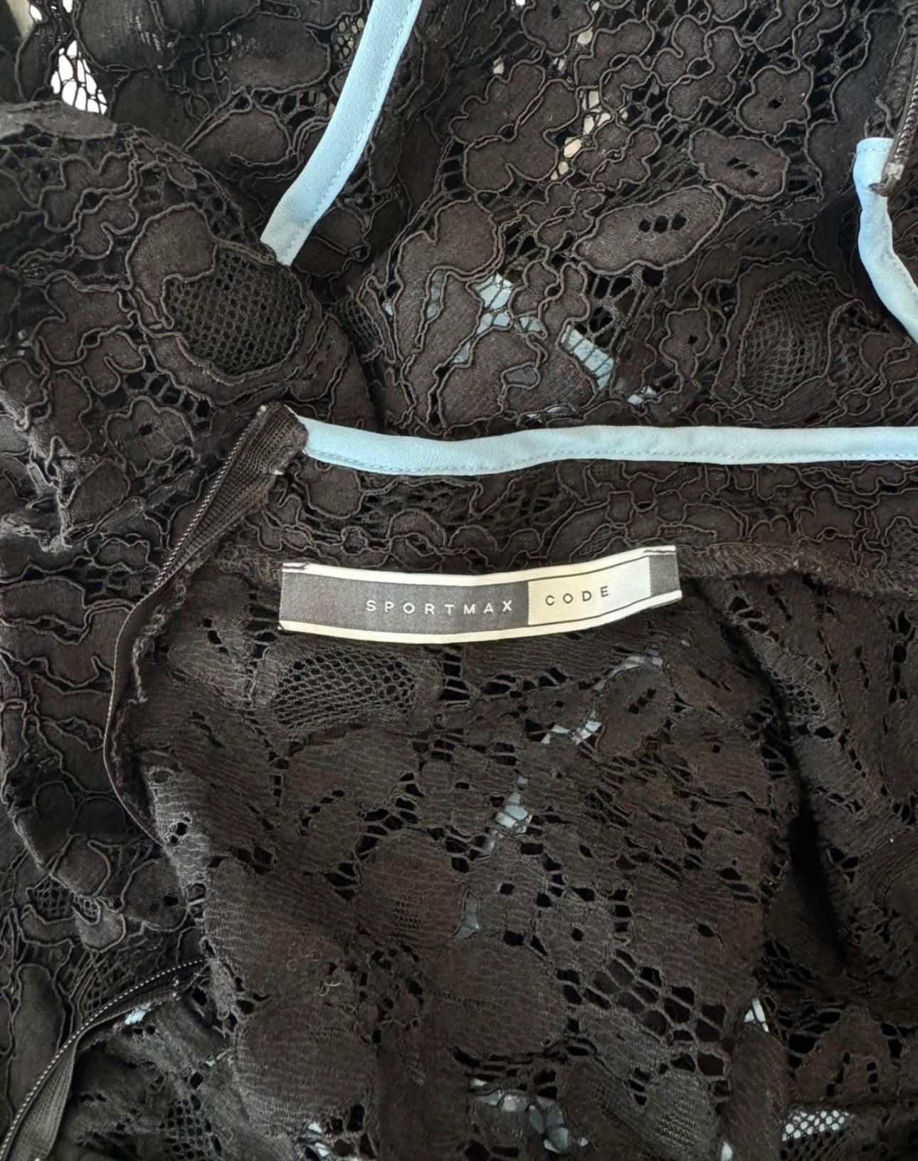 SPORTMAX BLACK LACE DRESS